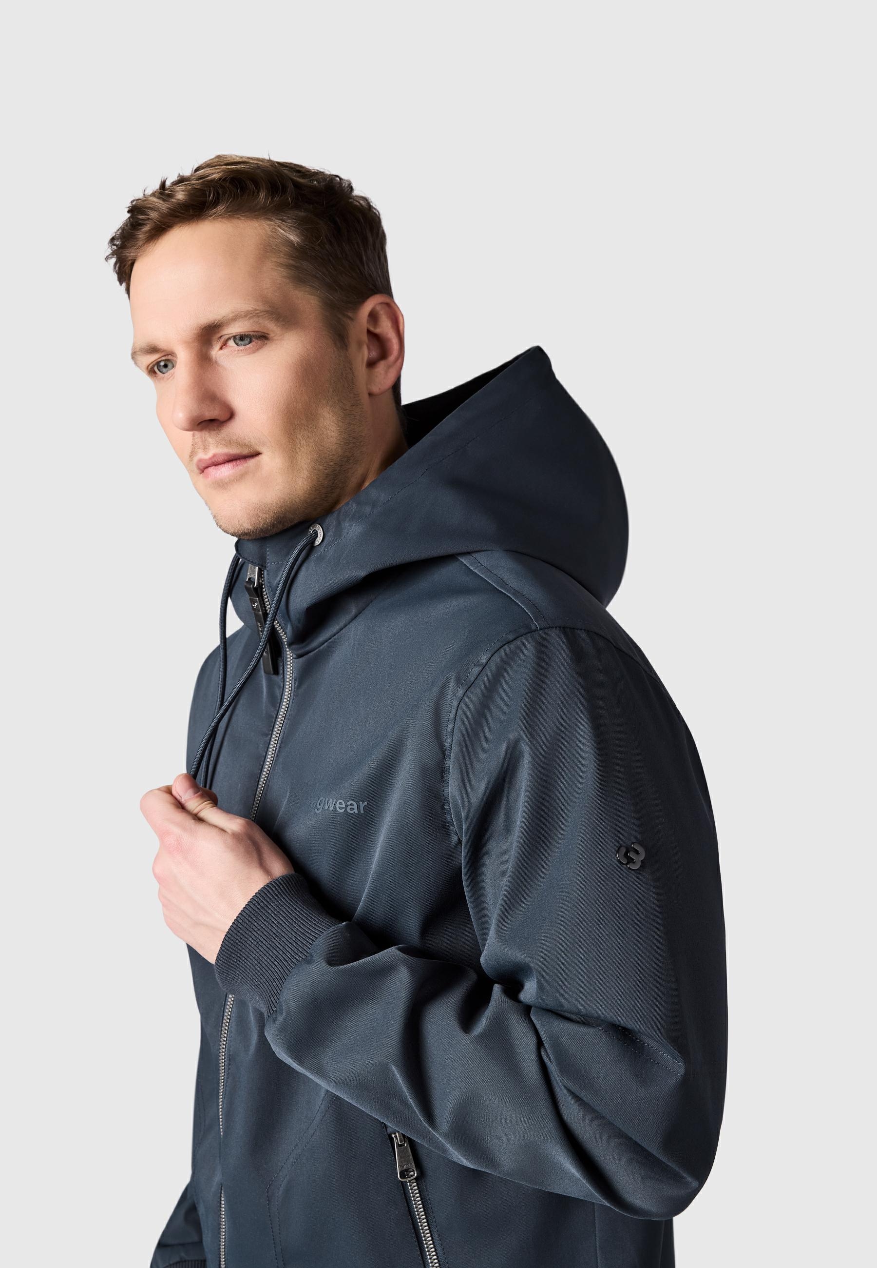 Ragwear Outdoorjacke »Stewie Twill YOUMODO« mit Kapuze stylische Herren Übergangsjacke mit großer Kapuze
