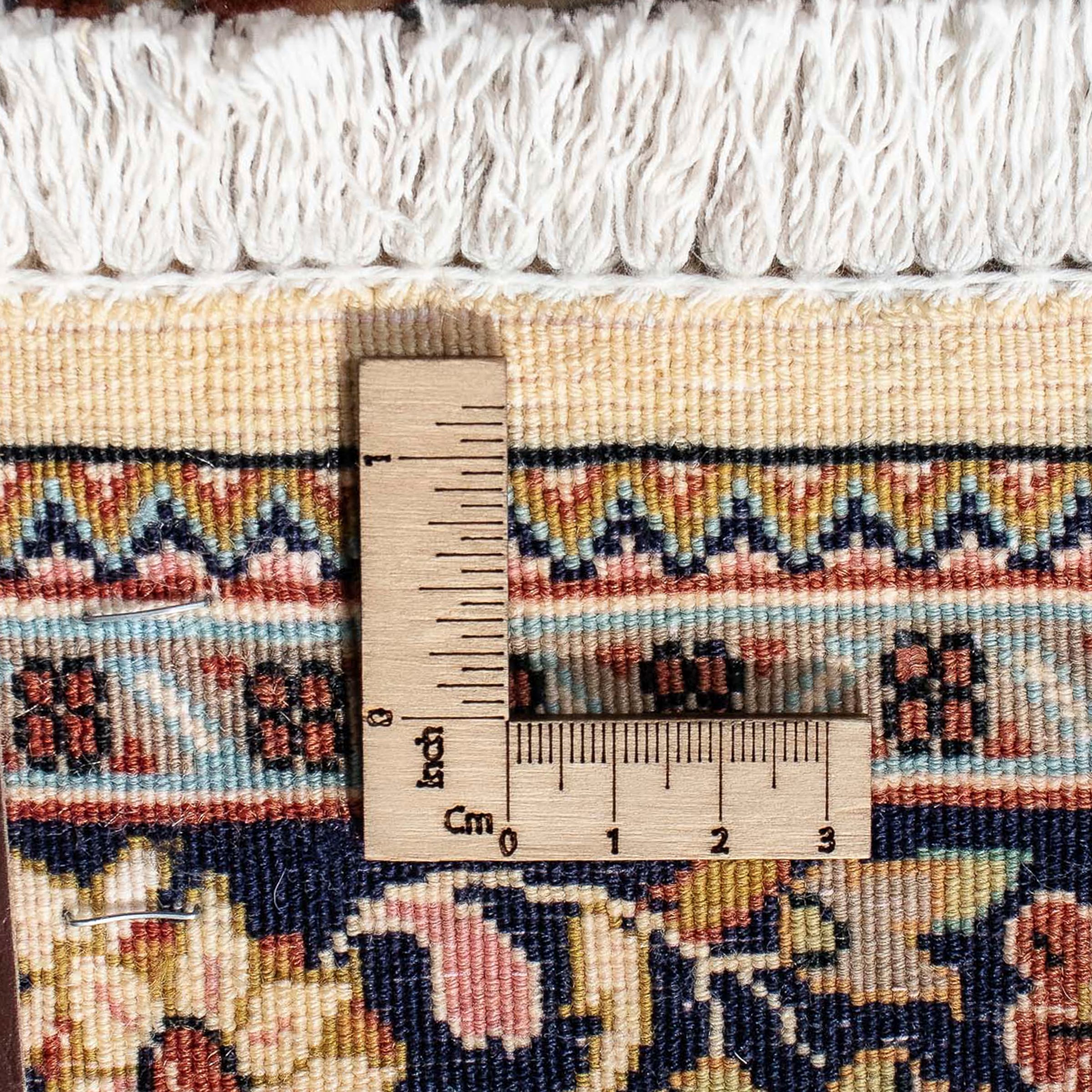 morgenland Orientteppich »Perser - Ghom - 113 x 68 cm - senfgelb«, rechteckig, Wohnzimmer, Handgeknüpft, Einzelstück mit Zertifikat