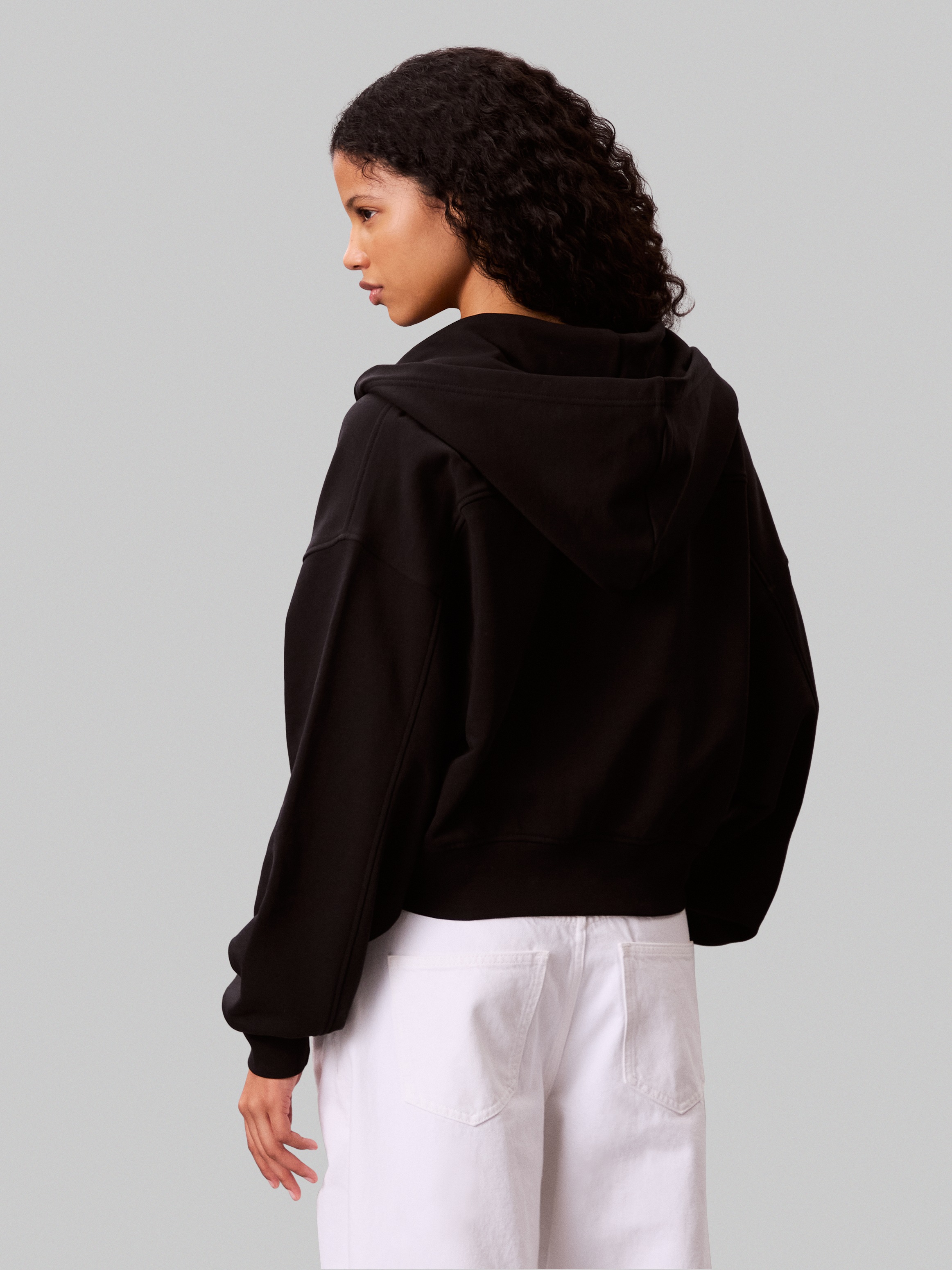 Thumbnail - Calvin Klein Jeans Sweatjacke "A- FRNCH TRRY BDG LG" Oversized Fit, mit Kapuze, reine Baumwolle