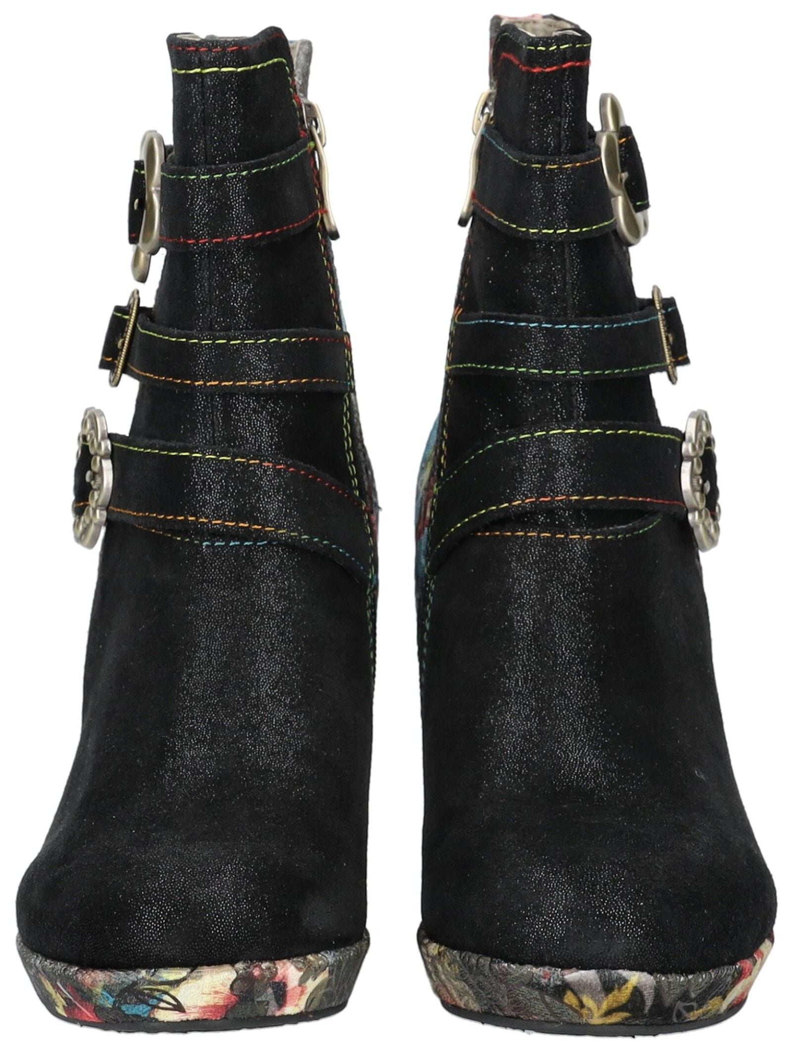 LAURA VITA High-Heel-Stiefelette »LAURA VITA Stiefelette Leder/Textil«