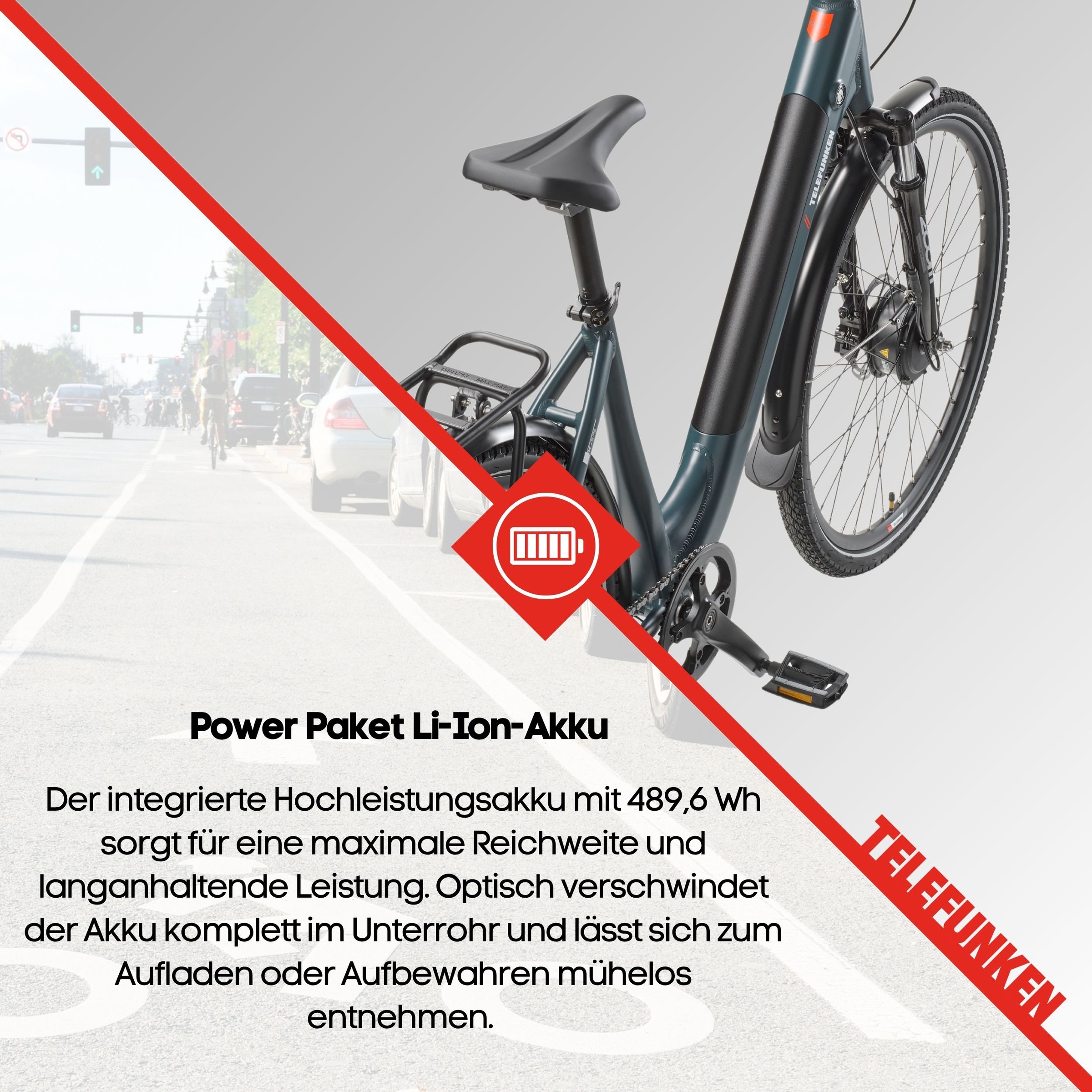 Telefunken »Multitalent RC675« 7 Gang Shimano Nexus Schaltwerk Nabenschaltung Frontmotor 250 W Pedelec, Elektrofahrrad, Damen u. Herren, Scheibenbremsen, 28 Zoll