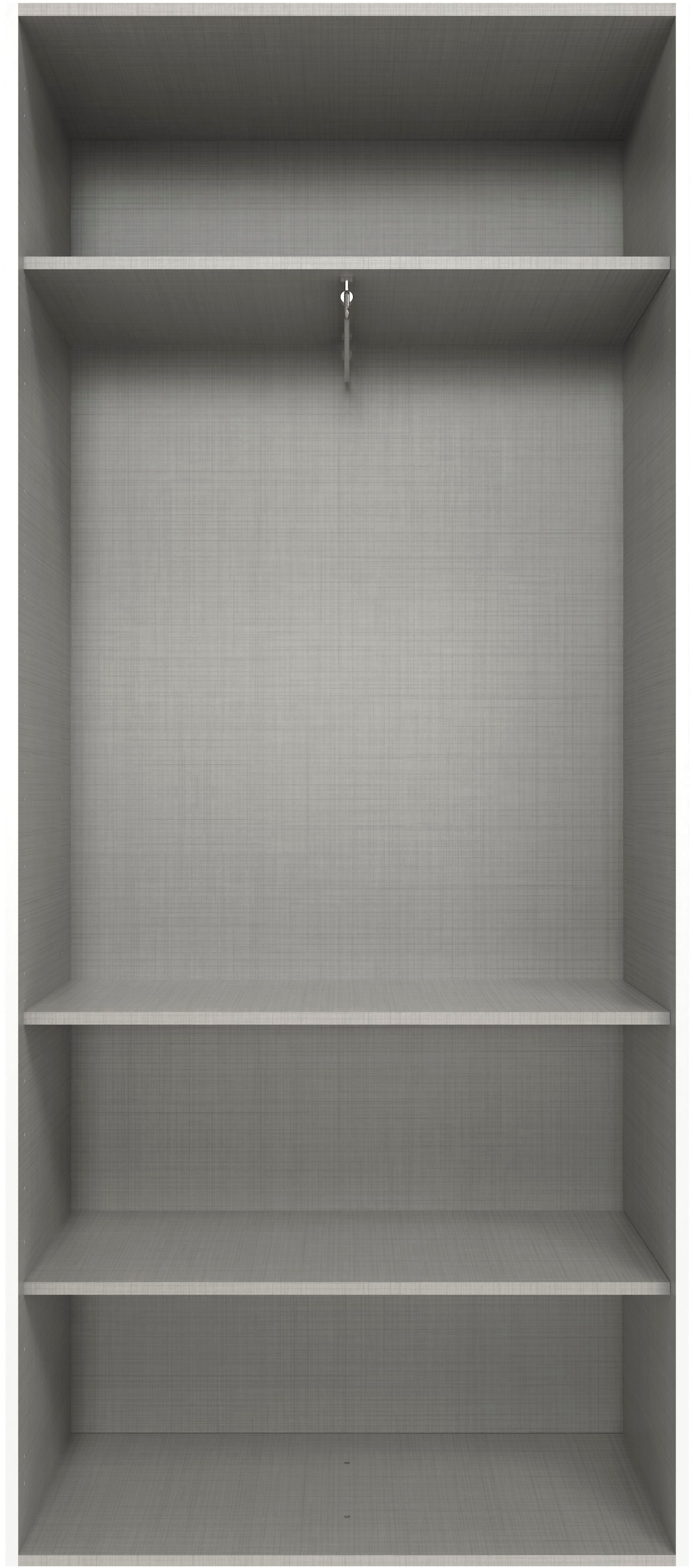 Wimex Kleiderschrank »Mugano,in 8 Breiten,3 Höhen,2 Tiefen, viele Farben, Made in Germany«, (in Basic oder Premium Ausstattung mit 2 weiteren Einlegeböden), mit langen oder kurzen Griffen aus Metall, mit oder ohne Spiegel