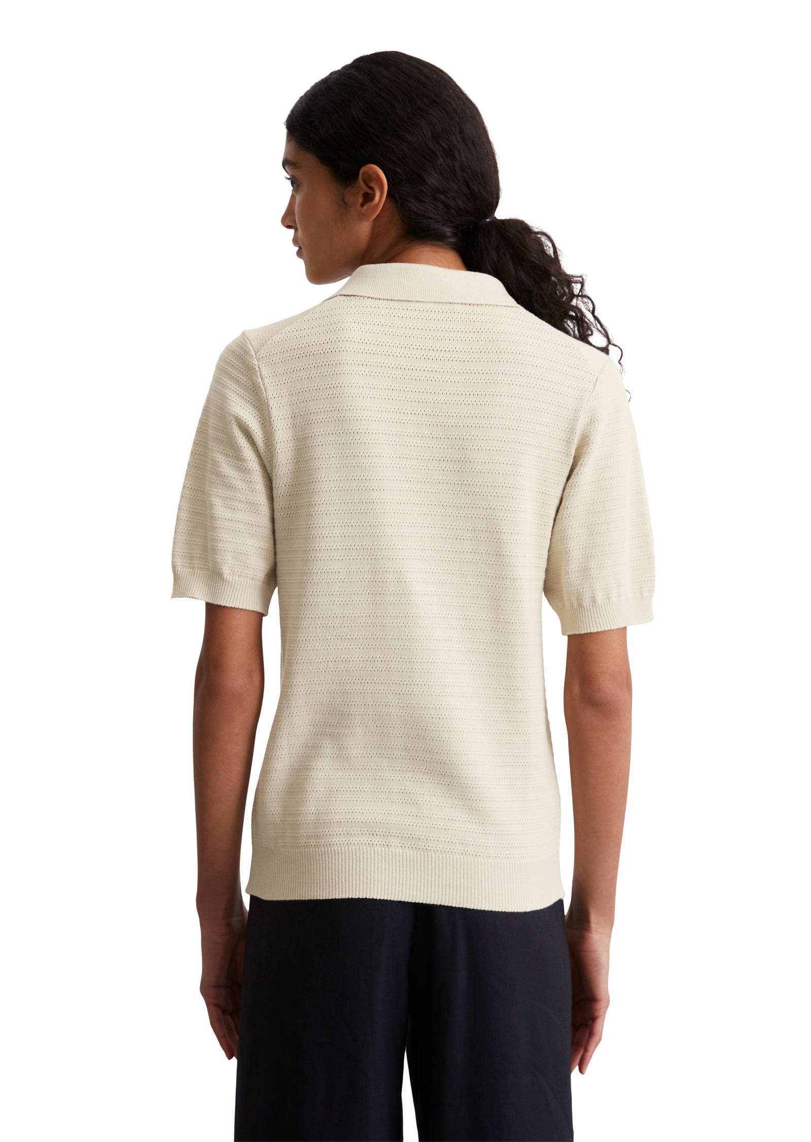 Marc O'Polo Poloshirt »aus Ajour-Jersey«