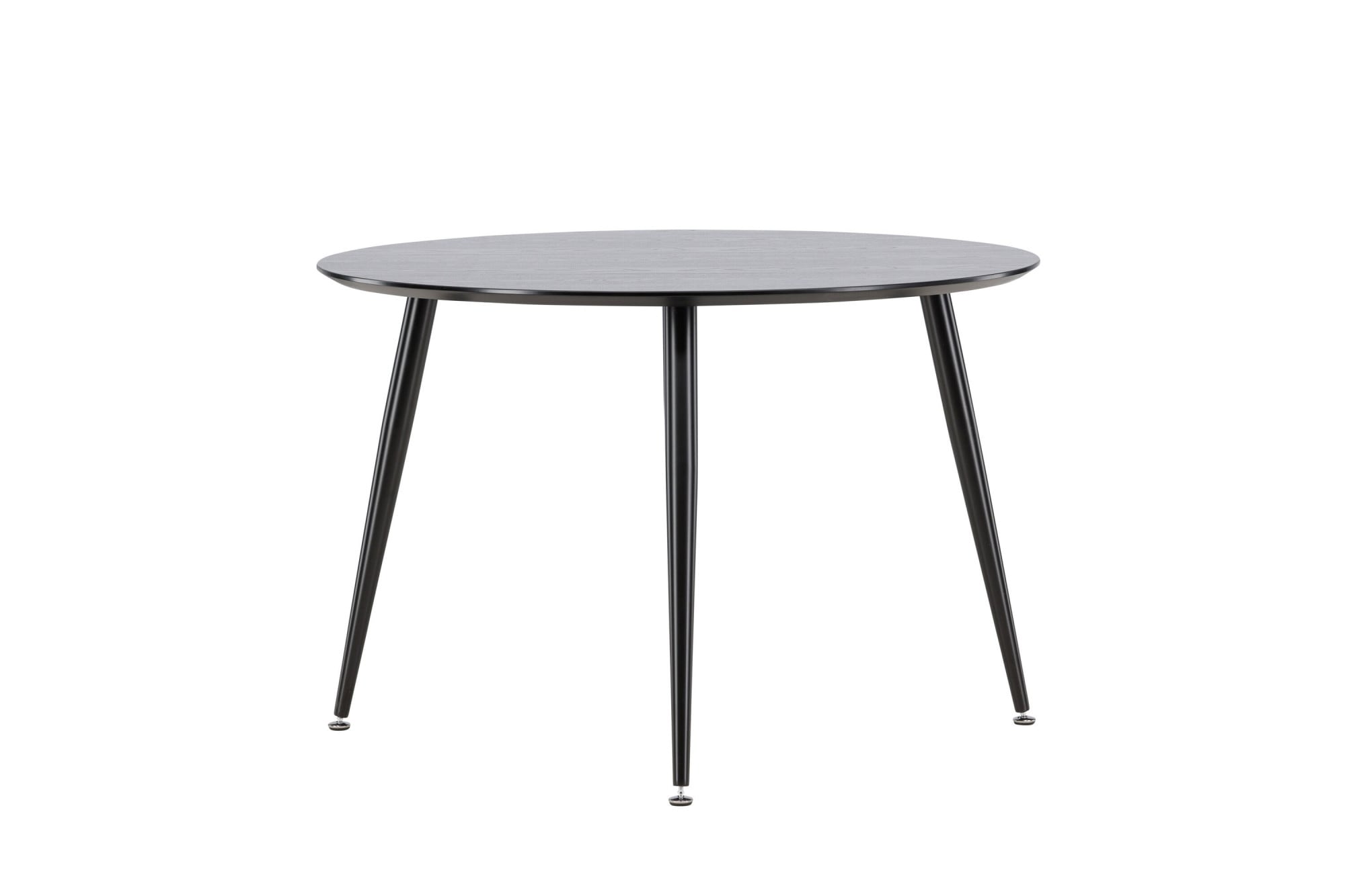 Venture Home Esstisch "Dipp, runder Esstisch mit Messingdetails, Ø 115 cm" Esszimmertisch, MDF, Holzfurnier-Optik, Metallbeine, rund, modern