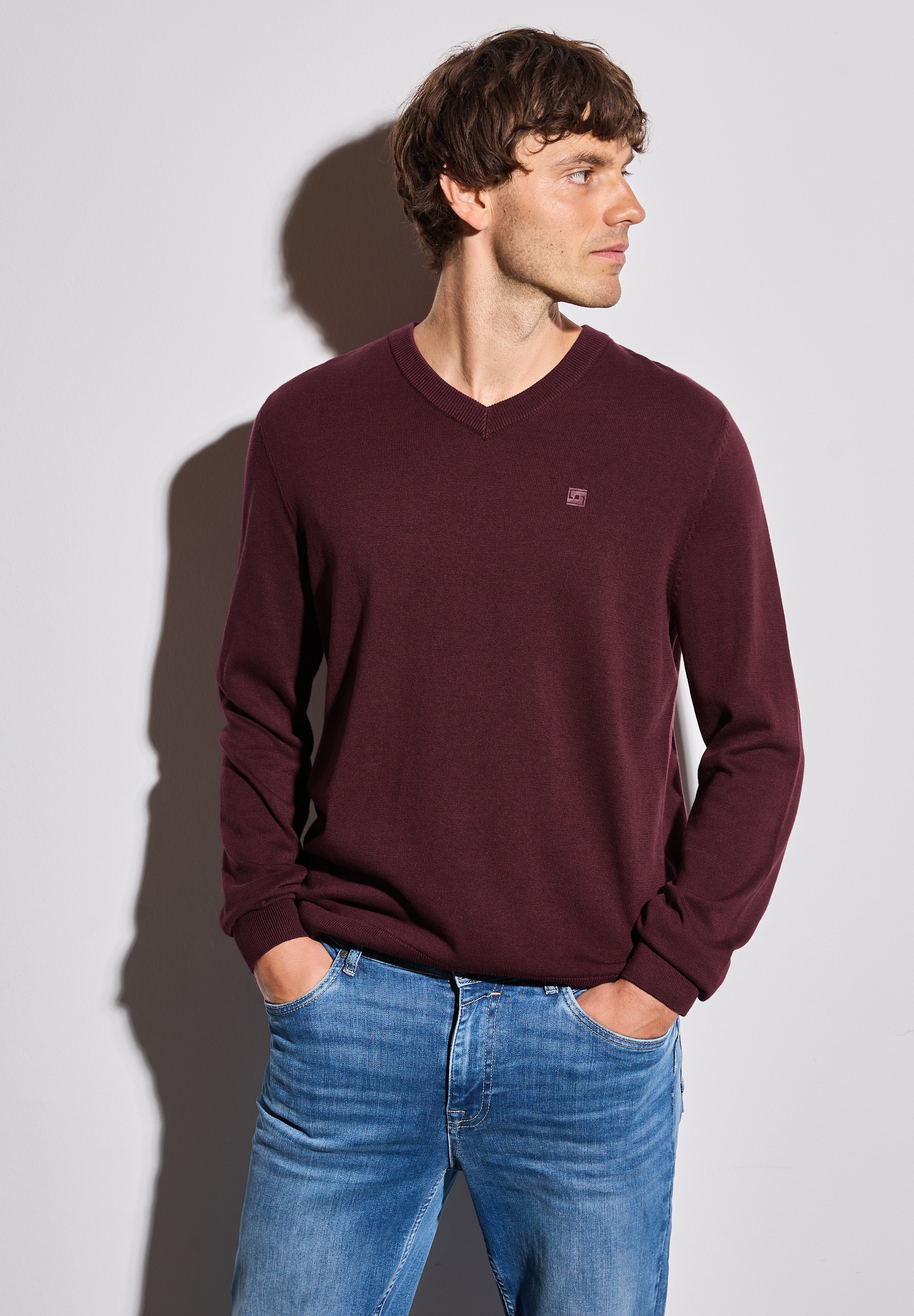 STREET ONE MEN Strickpullover, aus reiner Baumwolle günstig online kaufen