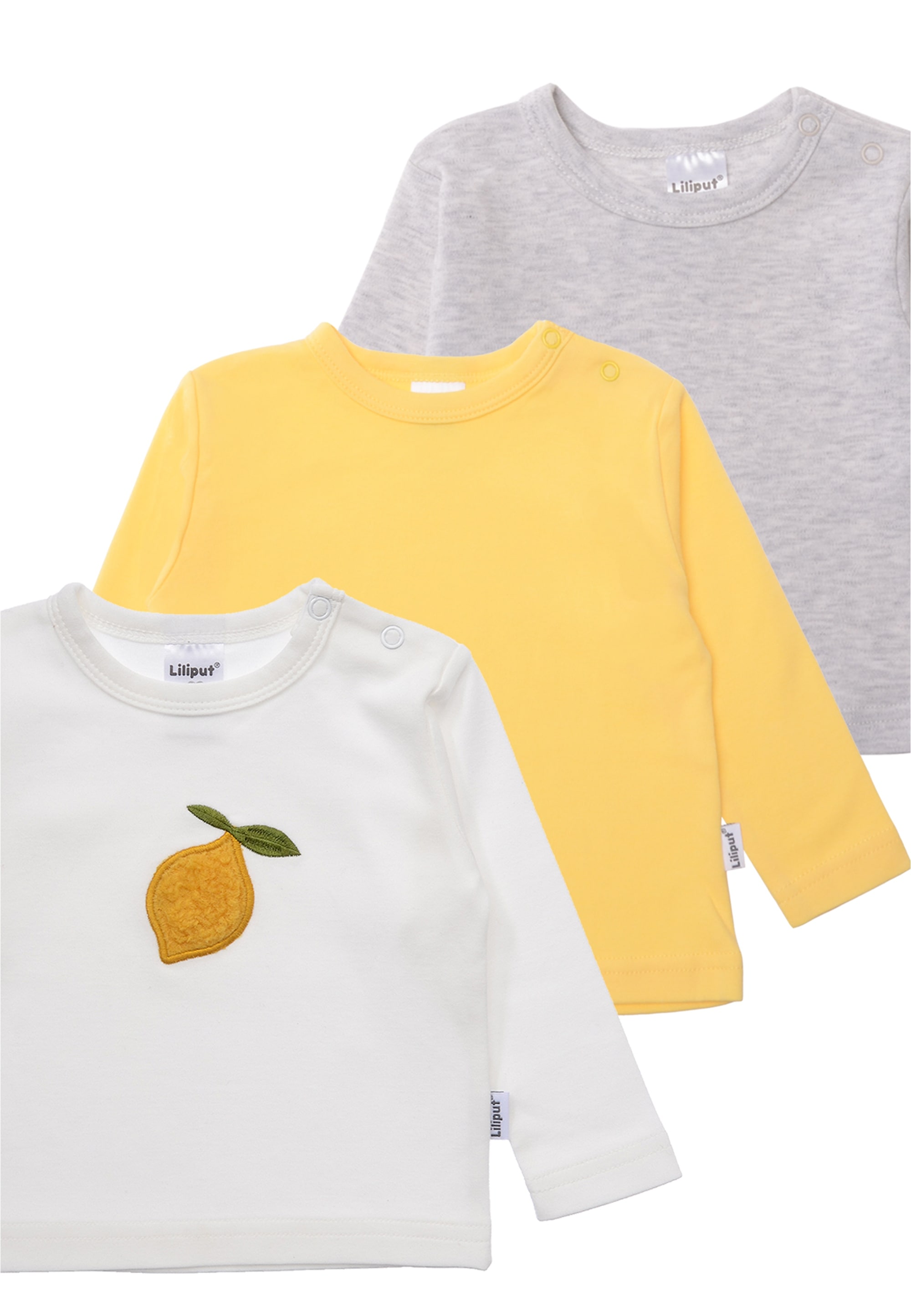 Liliput Sweatshirt »Zitrone«, (3 tlg.), 3er-Pack mit Druckknöpfen auf der Schulter