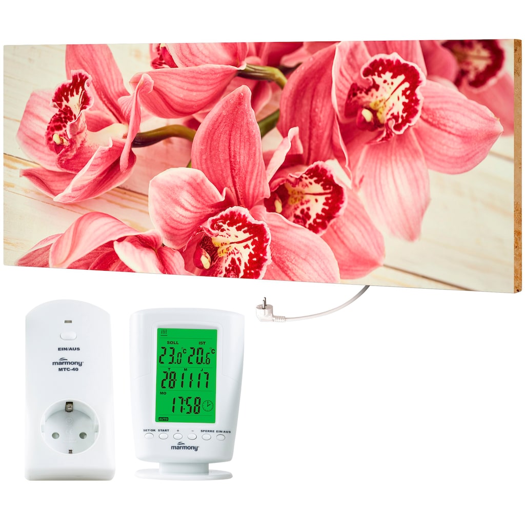 Marmony Infrarotheizung »MOTIV-Heizkörper "Pink Orchidee", 800 Watt«