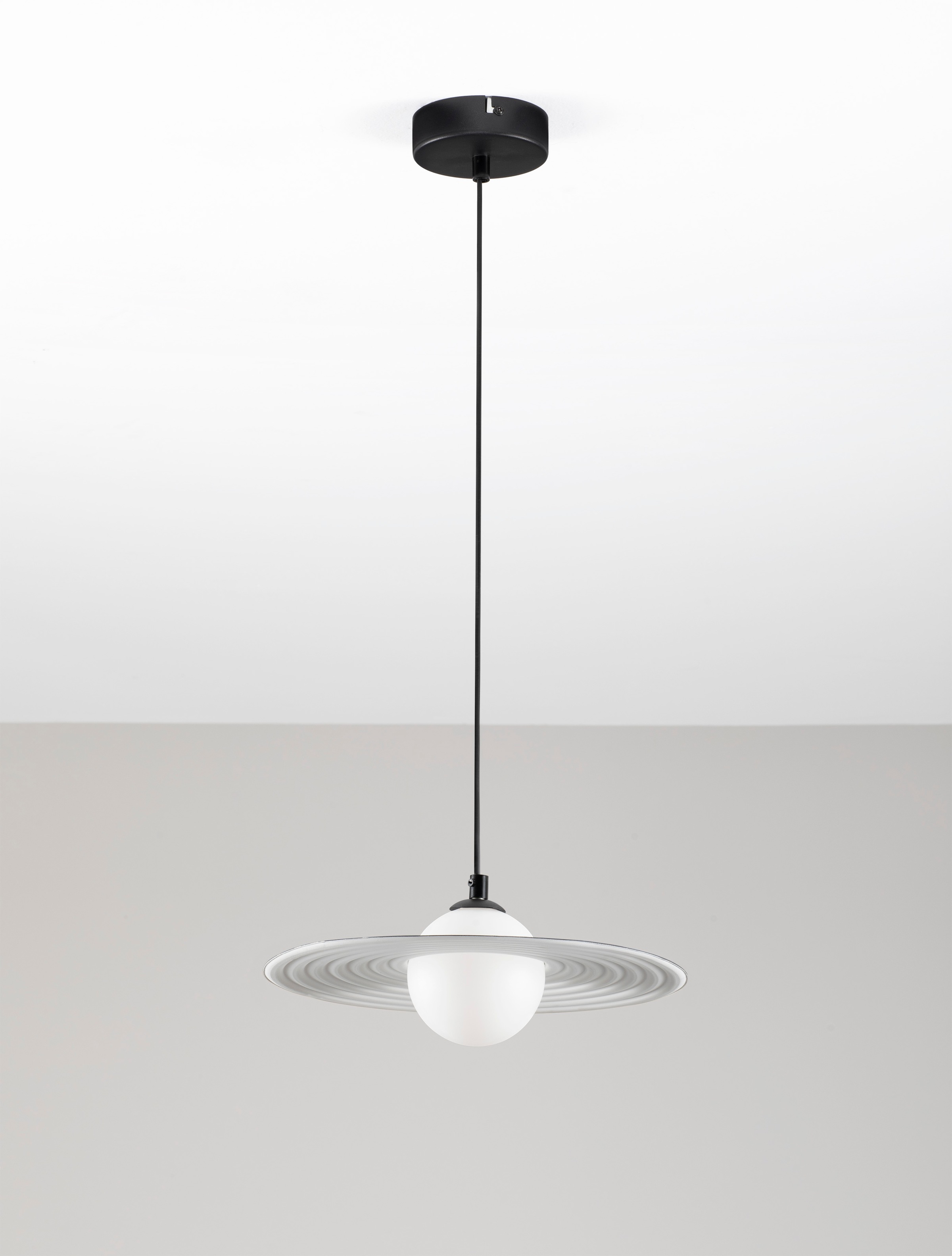 Nova Luce REFLET Pendant Lamp Black/White 30cm 3
