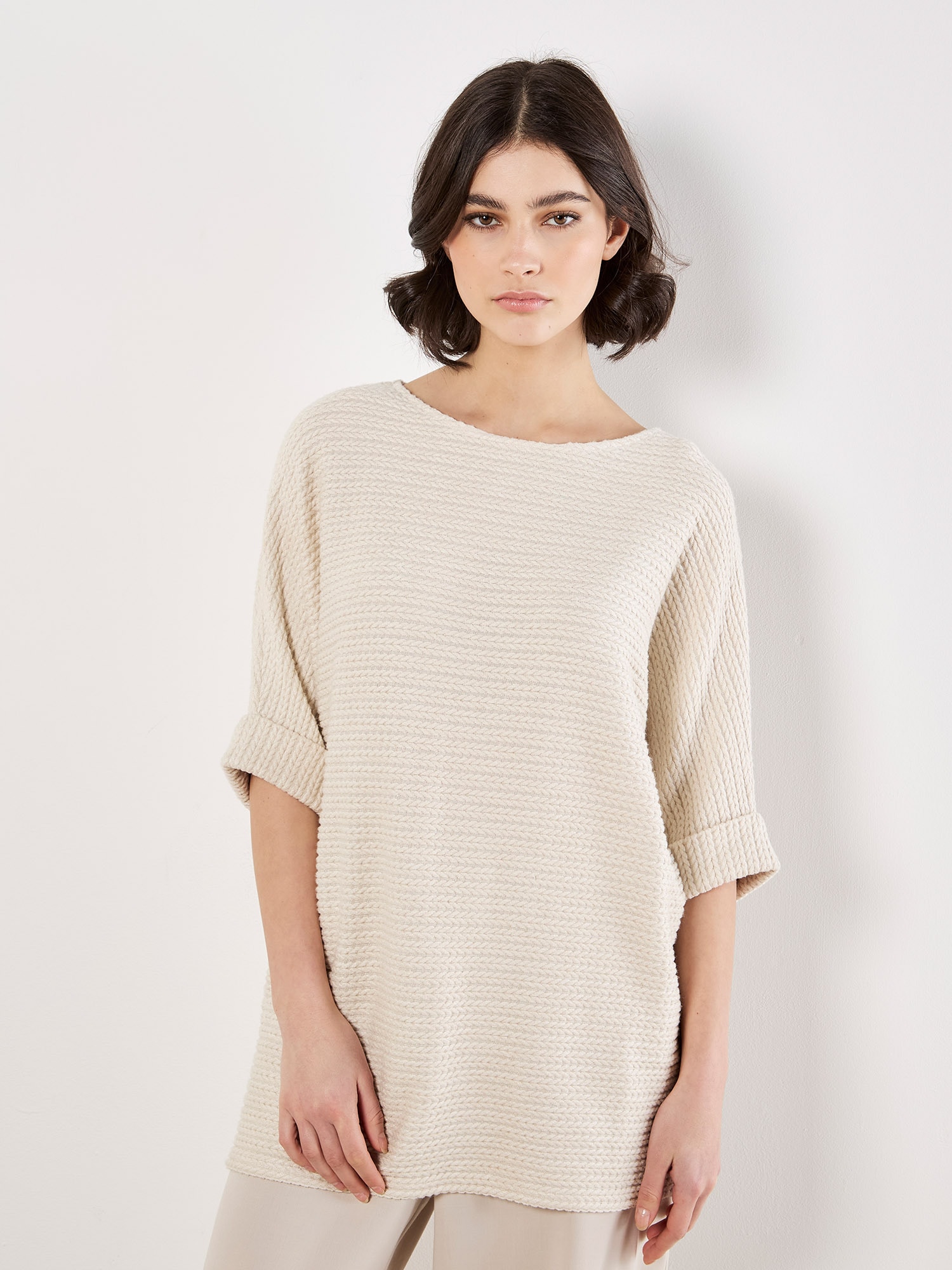 Apricot Strickpullover »Oversized Top« mit Zopfmuster