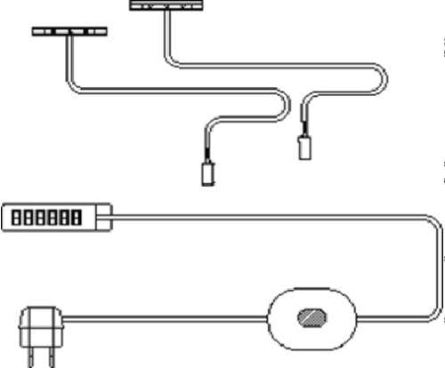 trendteam LED Schrankinnenraumbeleuchtung »Glaskantenbeleuchtung«, 3 flammig, Leuchtmittel LED-Board | LED fest integriert