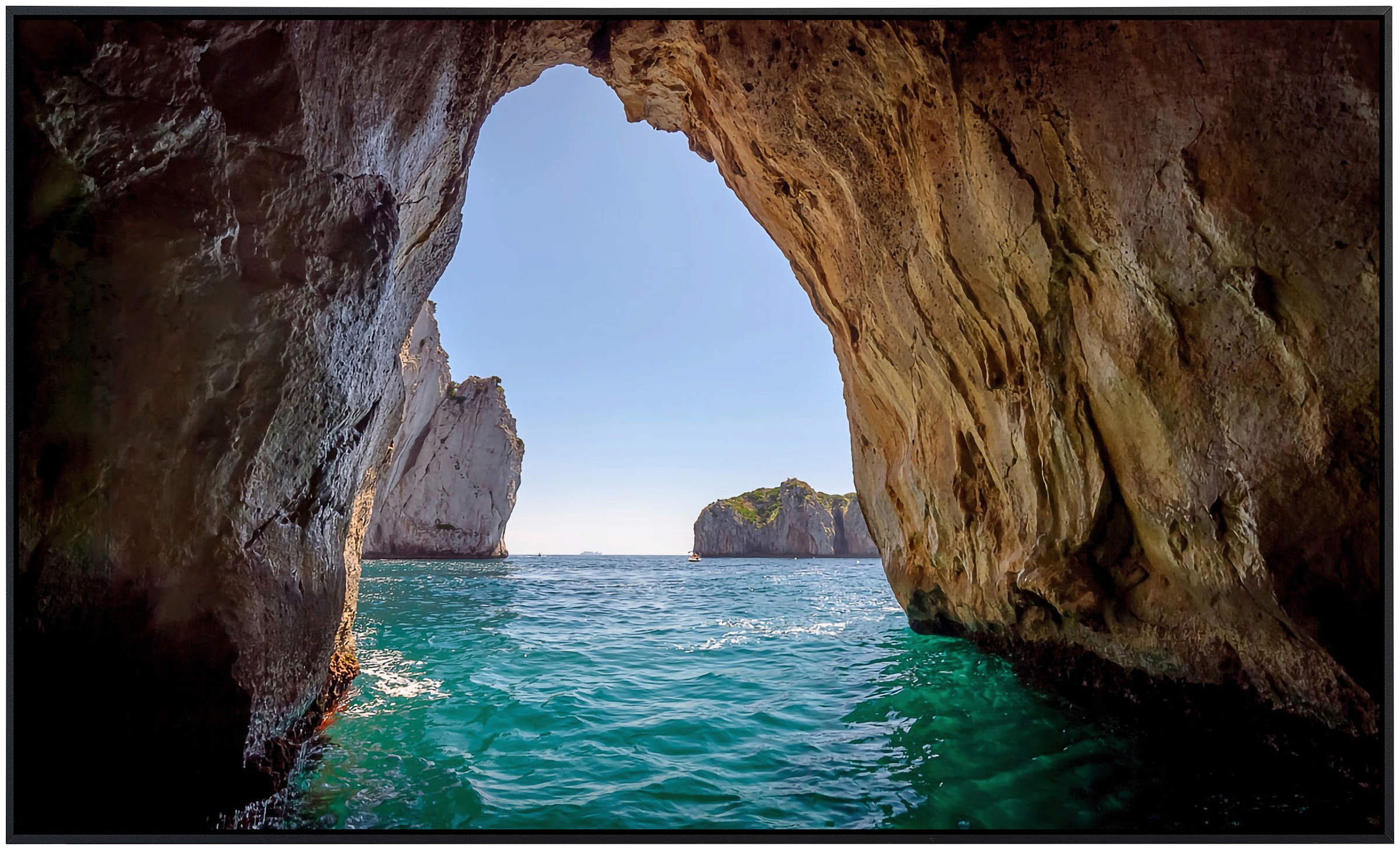 Papermoon Infrarotheizung »Blaue Grotte in der Insel Capri«, sehr angenehme Strahlungswärme
