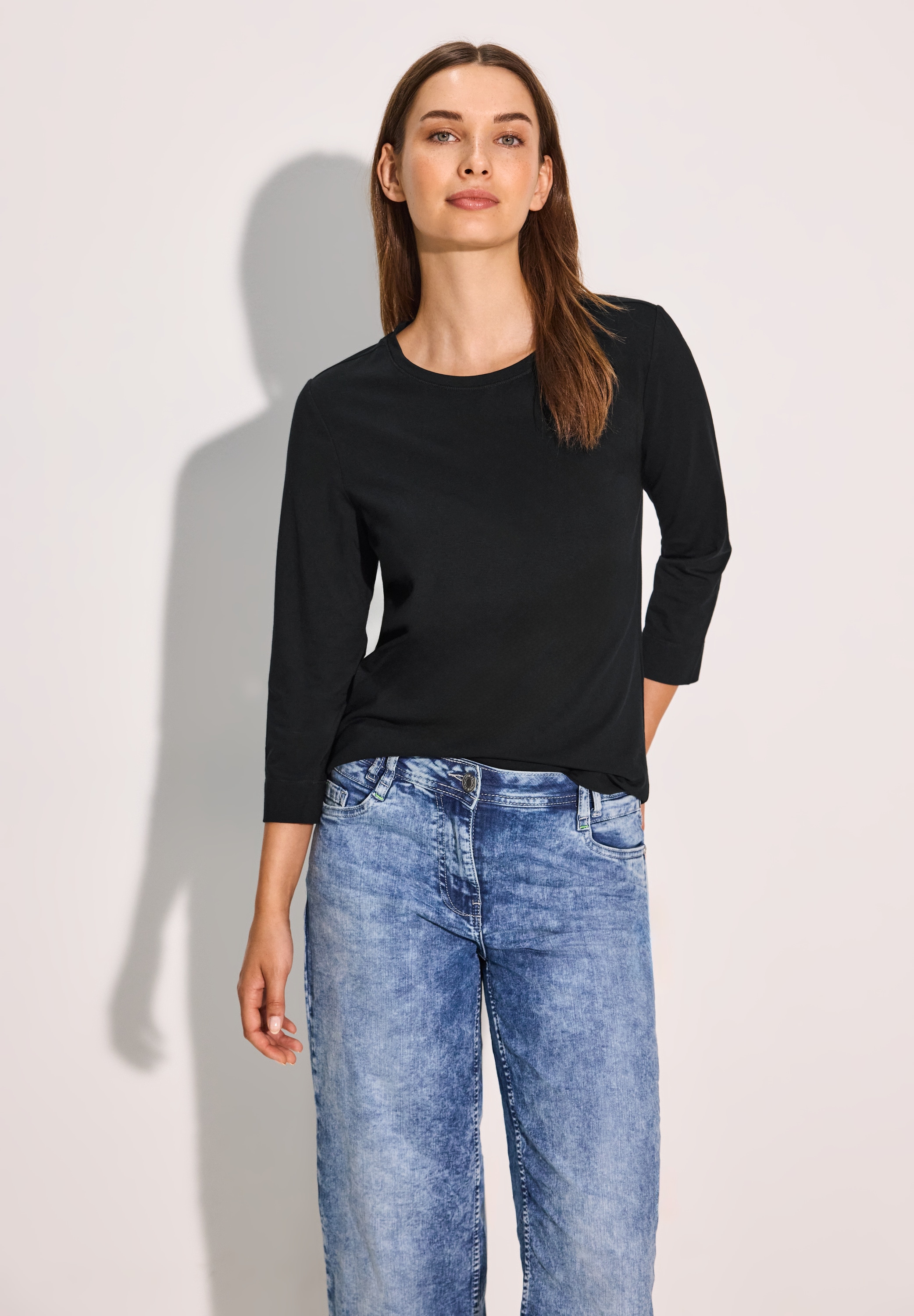 Cecil Langarmshirt - Basic Shirt - 3/4 - Arm - Sweatshirt günstig online kaufen