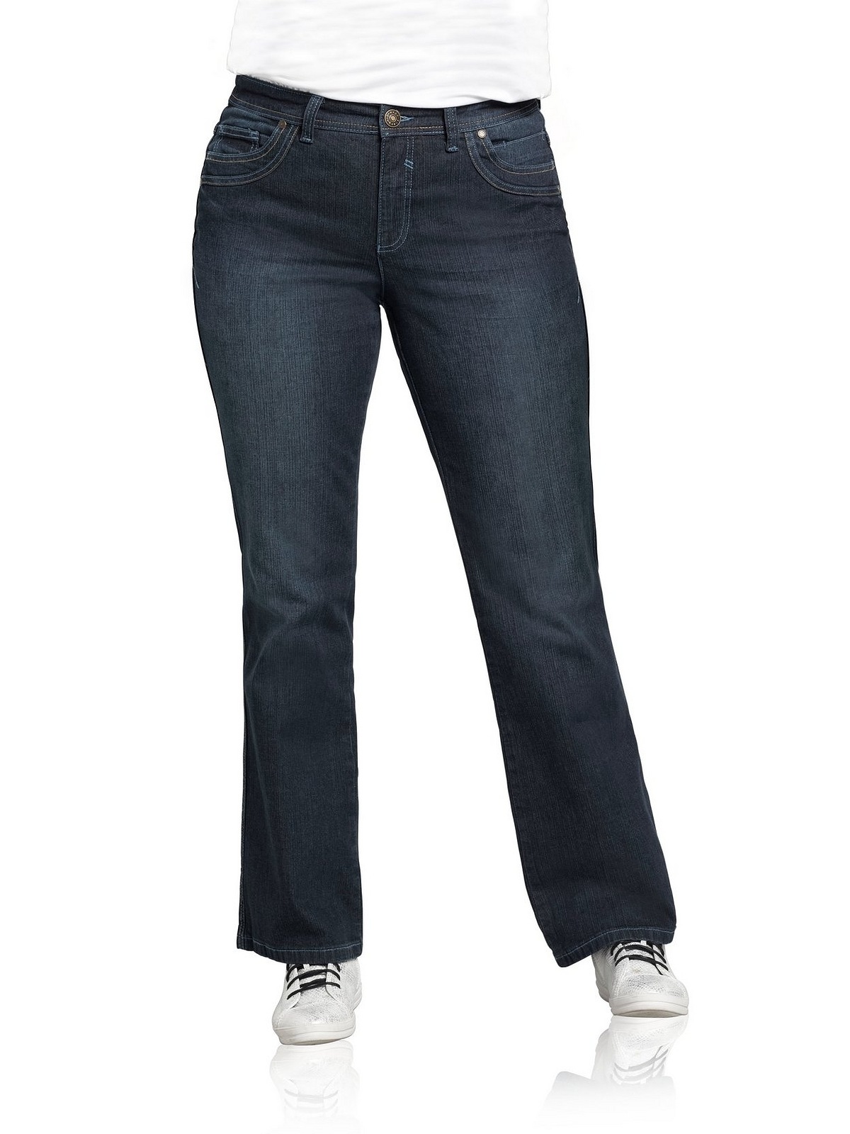 Sheego Stretch-Jeans »Große Größen«, mit Used-Effekten