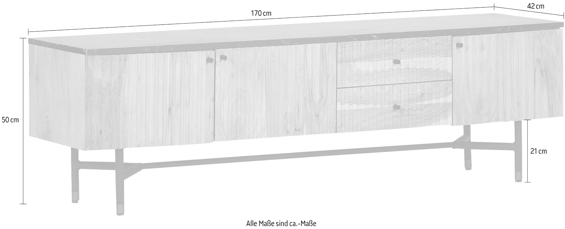 Gutmann Factory Lowboard, Kommode, Breite 170 cm