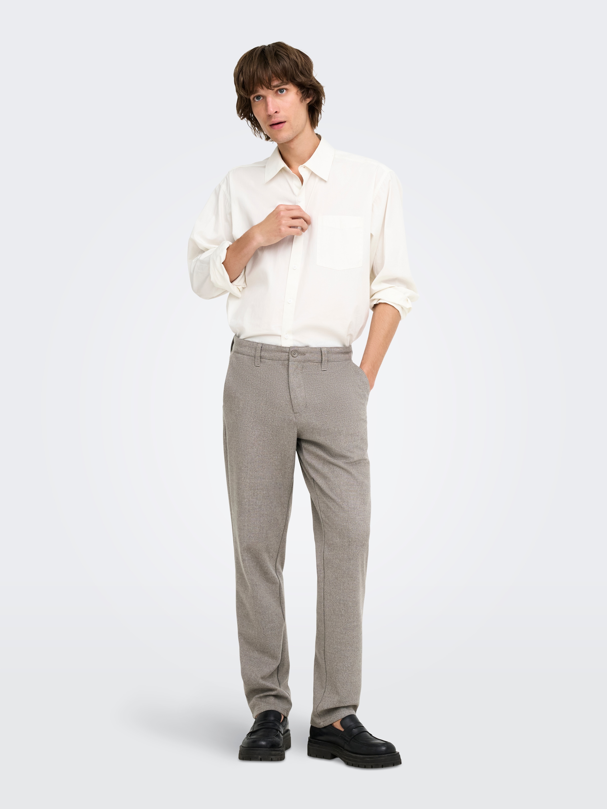 ONLY & SONS Stoffhose »ONSMARK TAP BRUSH PIQUE 0353 PANT NOOS«  Materialmix, slim fit