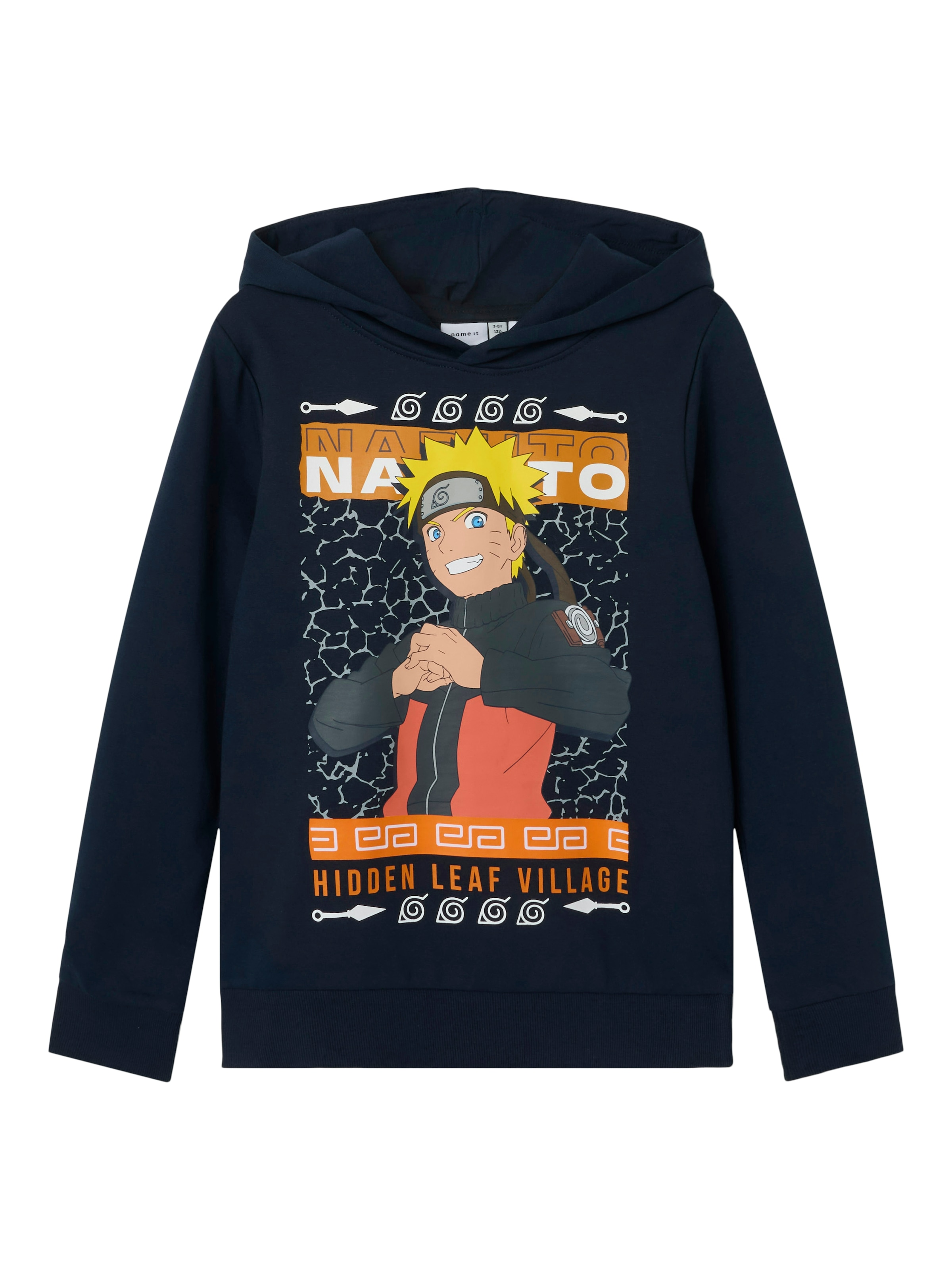 Name It Kapuzensweatshirt »NKMJAKARI NARUTO SWEAT WH BRU NOOS BIO«, mit großem Frontmotiv