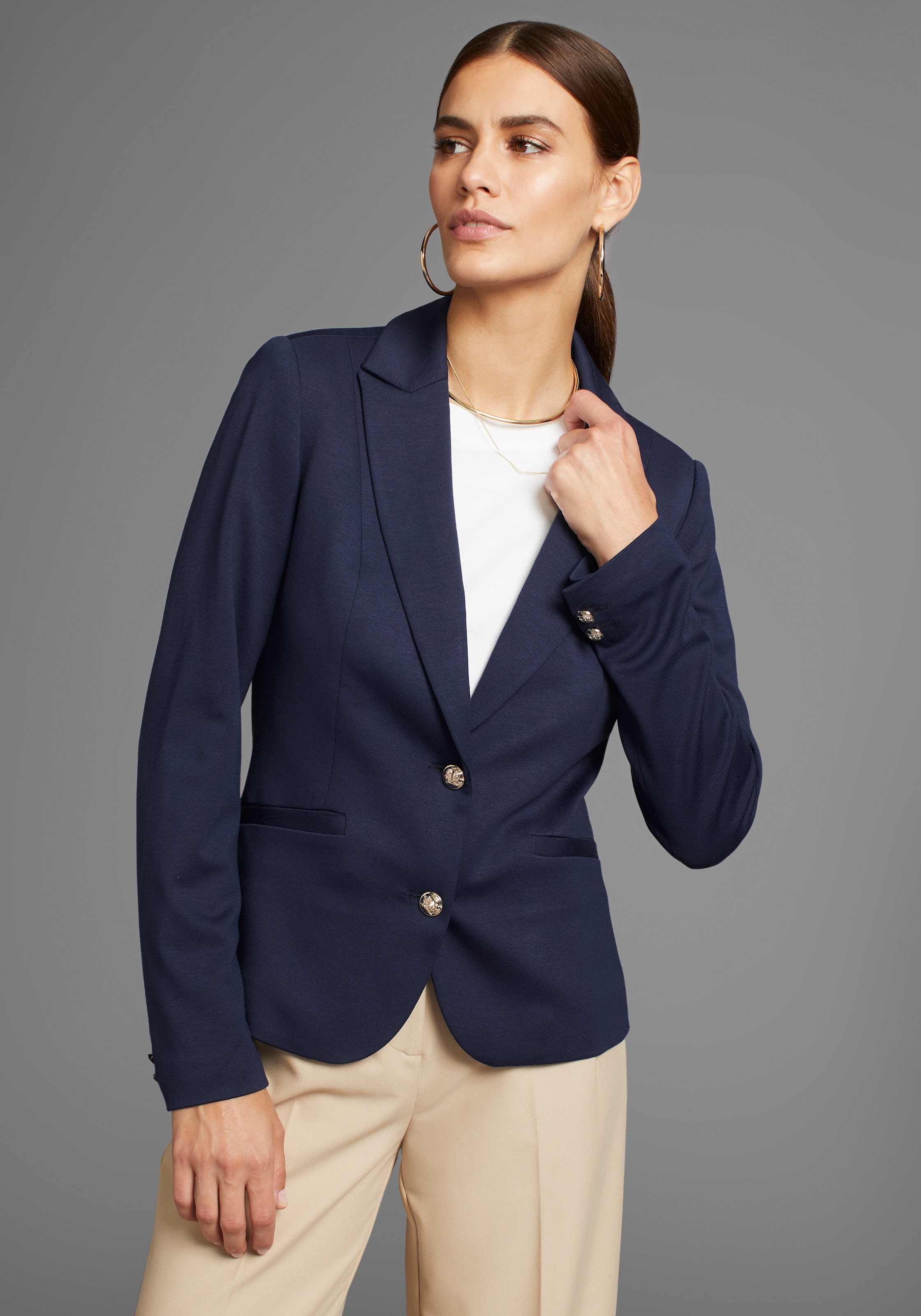 HECHTER PARIS Sweatblazer, mit eleganter Knopfleiste - NEUE KOLLEKTION