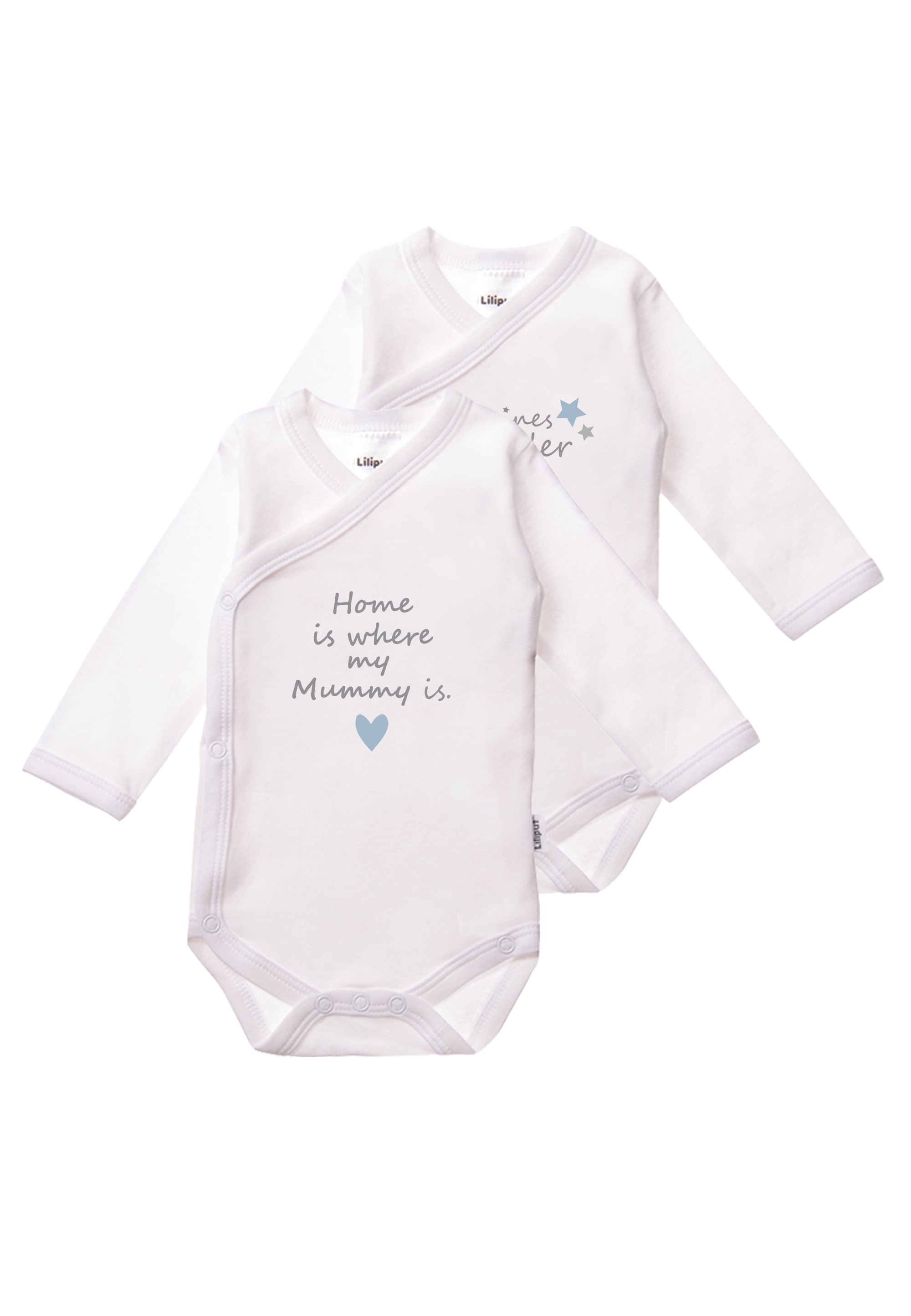 Liliput Body "Home is where my mummy is", 2er-Pack mit niedlichem Print