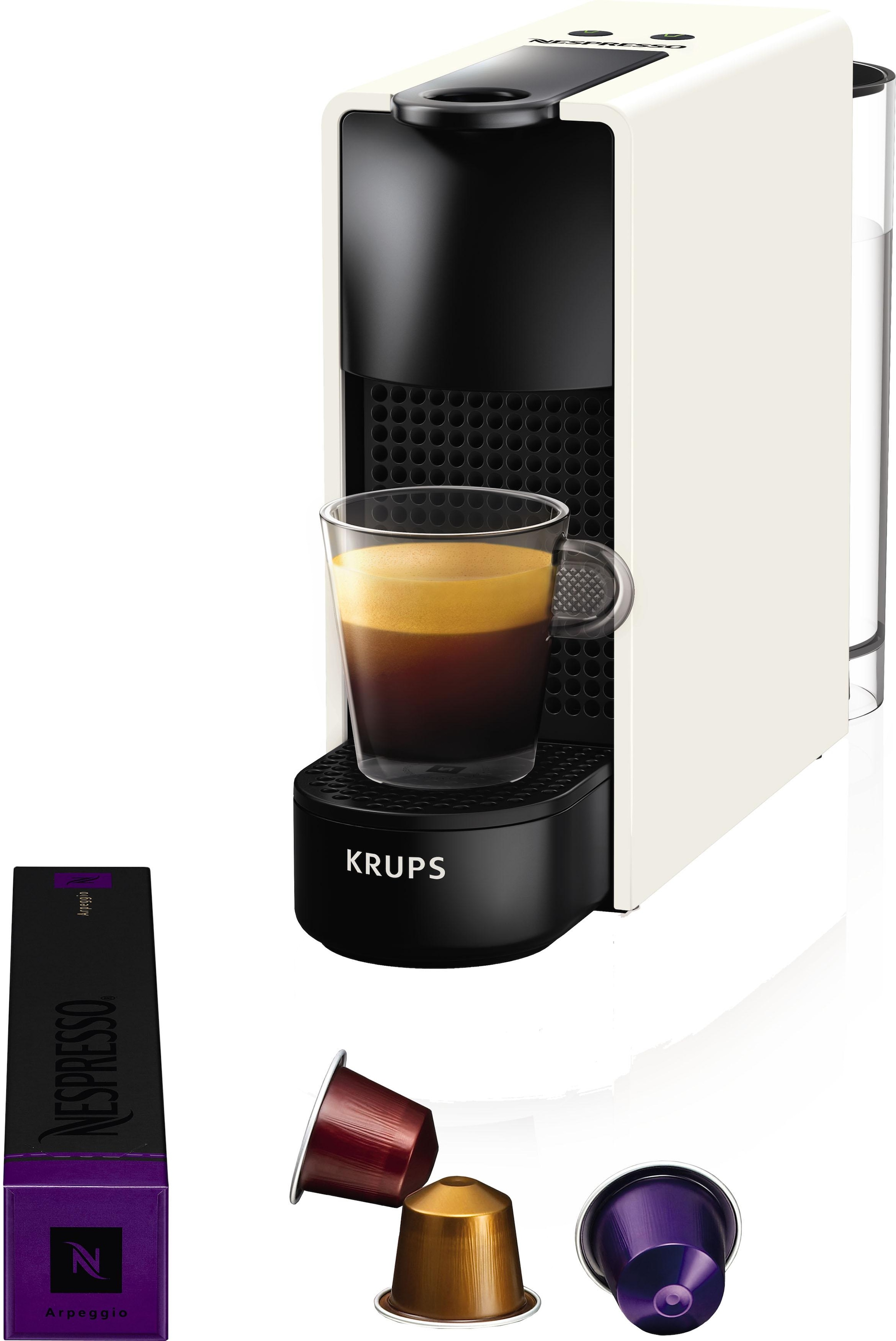 Nespresso Kapselmaschine "XN1101 Essenza Mini von Krups", Wassertank: 0,6 L, inkl. Willkommenspaket mit 7 Kapseln