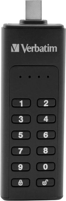 Verbatim USB-Stick »Keypad Secure 32GB« (32GB GB USB 3.2 Lesegeschwindigkeit 160 MB/s)