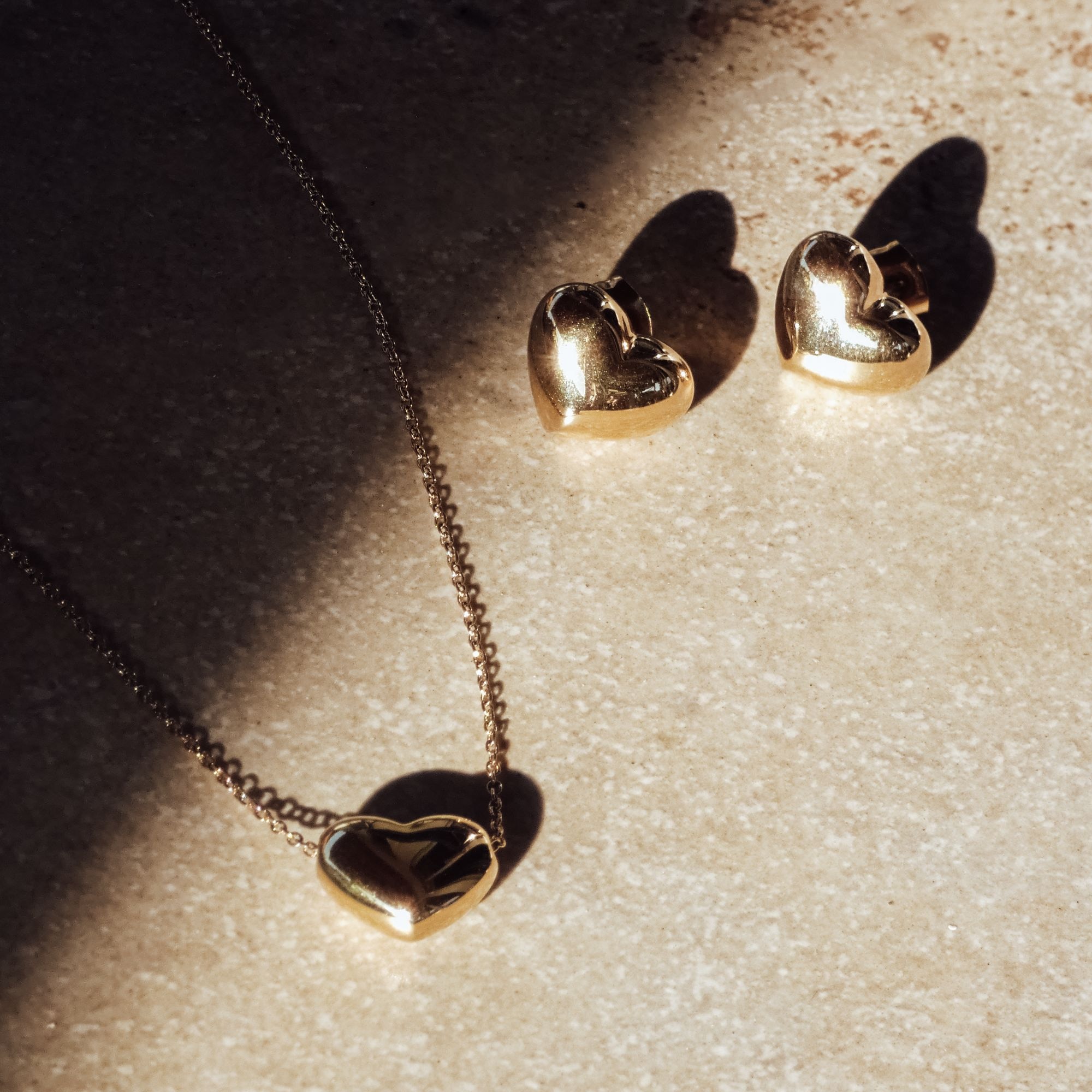 Echtzeit Kette mit Anhänger »Schmuck Geschenk Edelstahl Halskette Puffy Heart Herz«