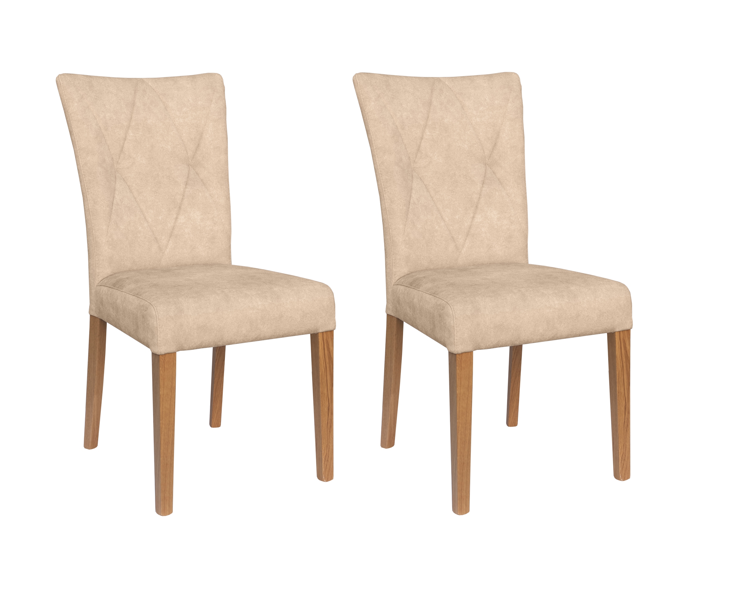 Home affaire 4-Fußstuhl "Diamond" (Set) 2 Stk. Samtvelours Sitz und Ruecken günstig online kaufen