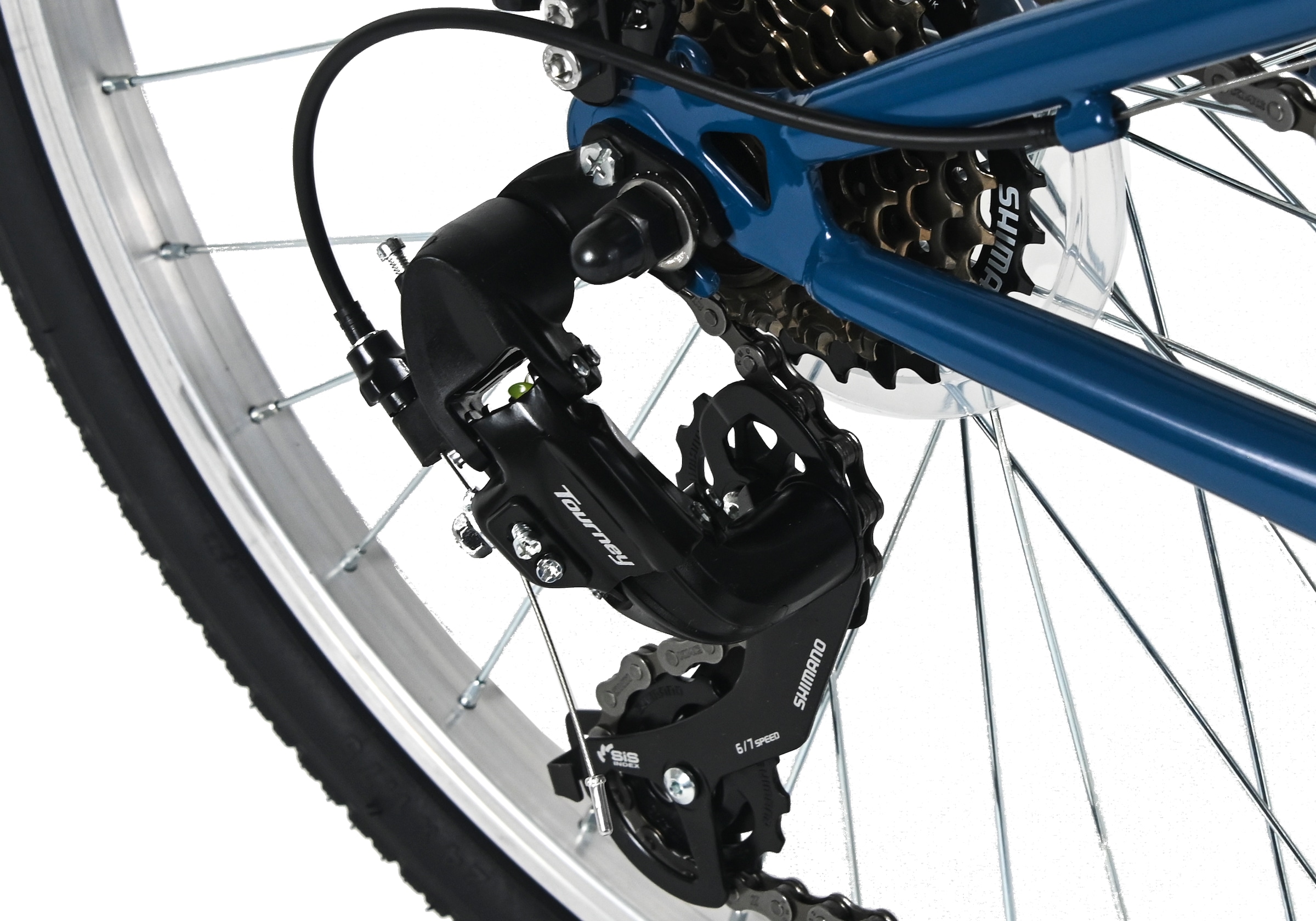 Dacapo Kinderfahrrad »24" Bobby Blau 7 Gänge RH 32 cm - Ab 8 Jahre« 7 Gang Kettenschaltung