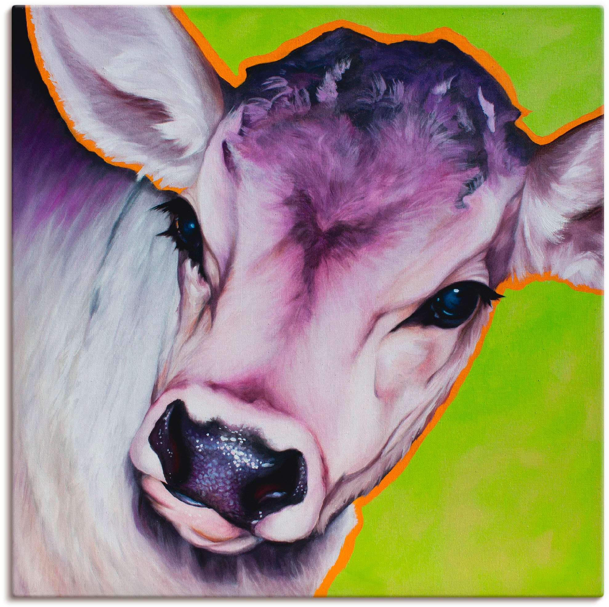 Artland Leinwandbild "Kuh Pretty Betty", Haustiere, (1 St.), auf Keilrahmen gespannt
