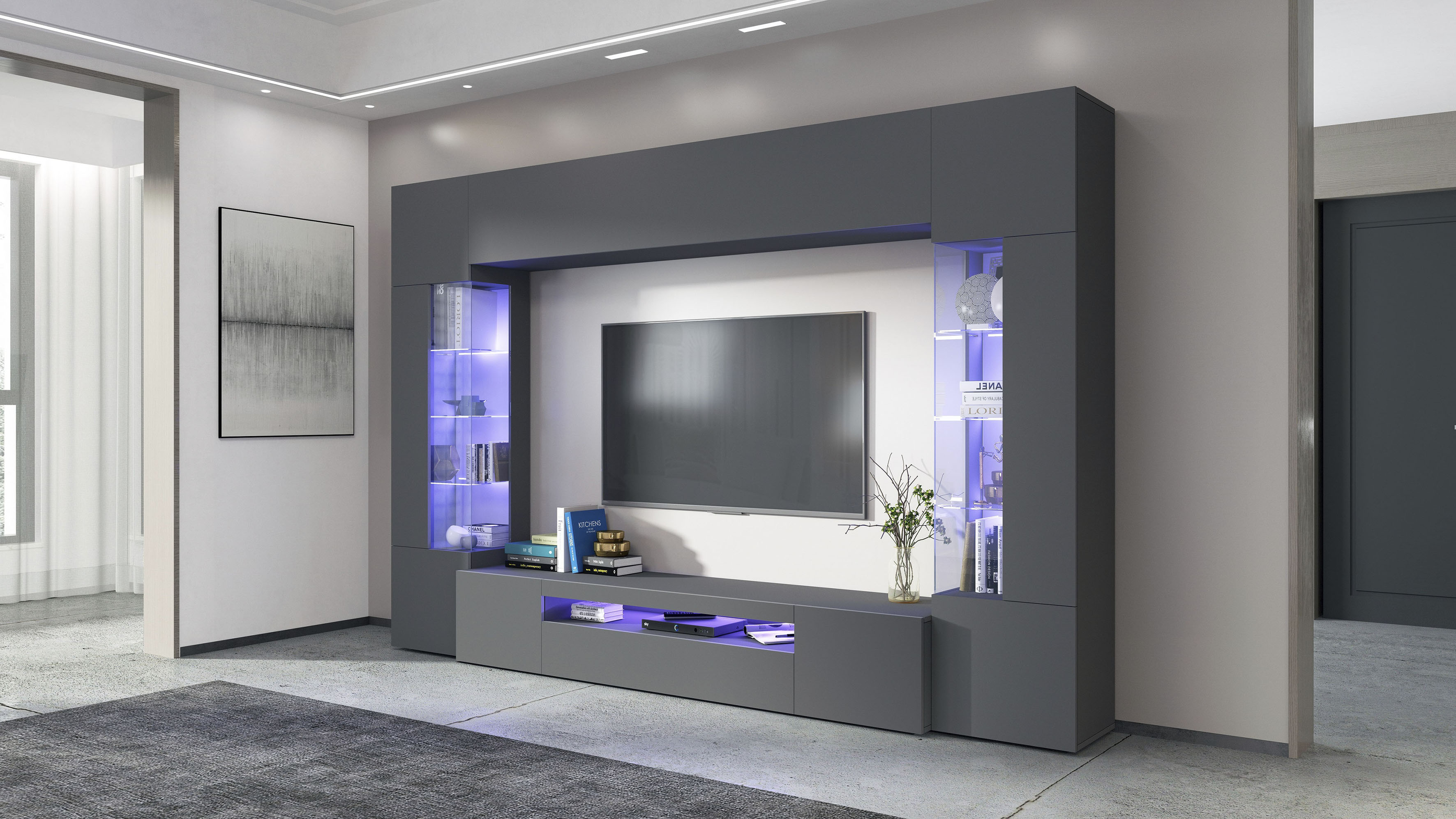 Thumbnail - OTTO home Wohnwand "New Egypt" Breite 290cm, 4 Stk. tlg.