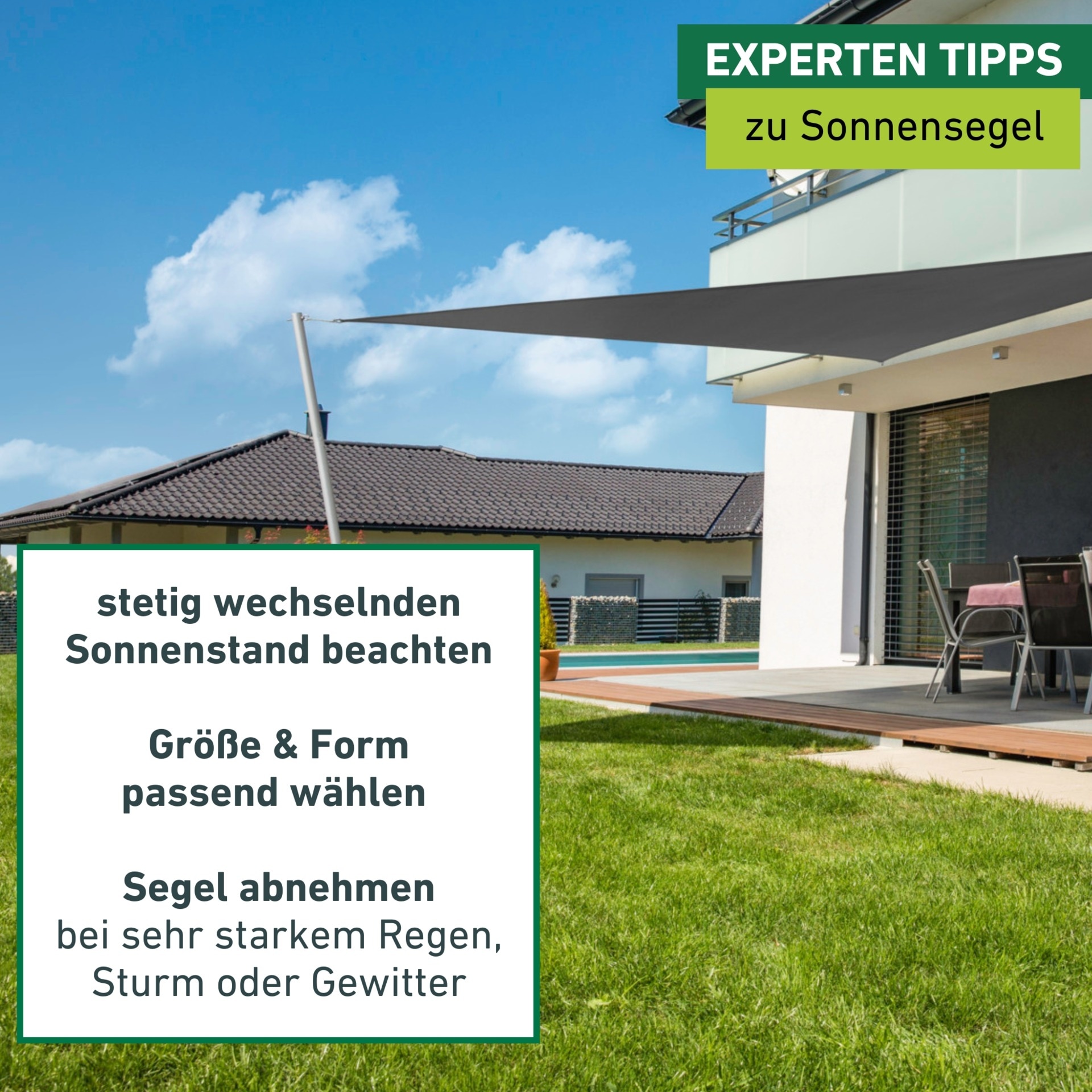 Windhager Sonnensegel »Cannes Dreieck« 4x4x4m, anthrazit