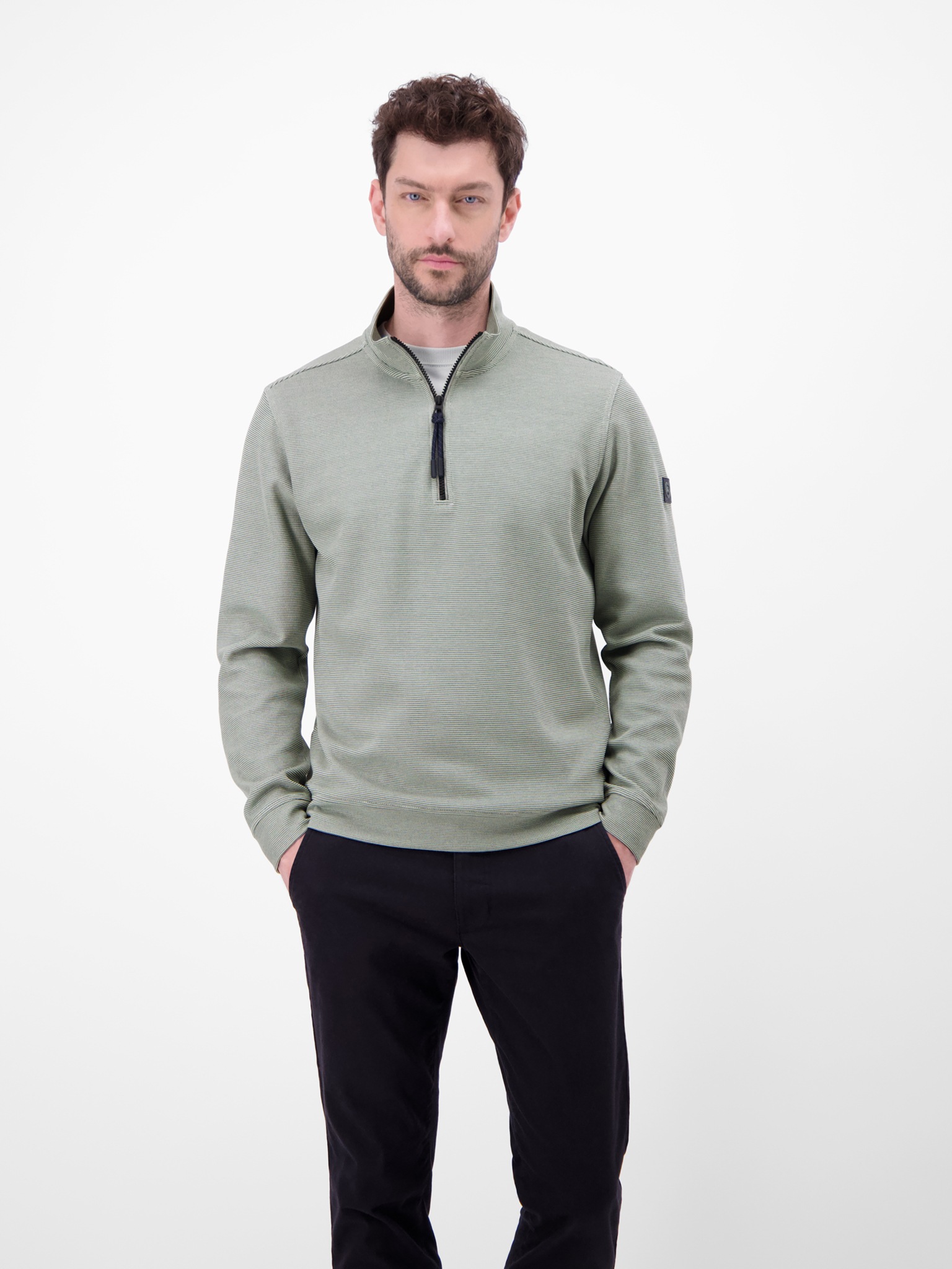 LERROS Sweater "SELANIK", Troyerkragen mit Reißverschluss günstig online kaufen