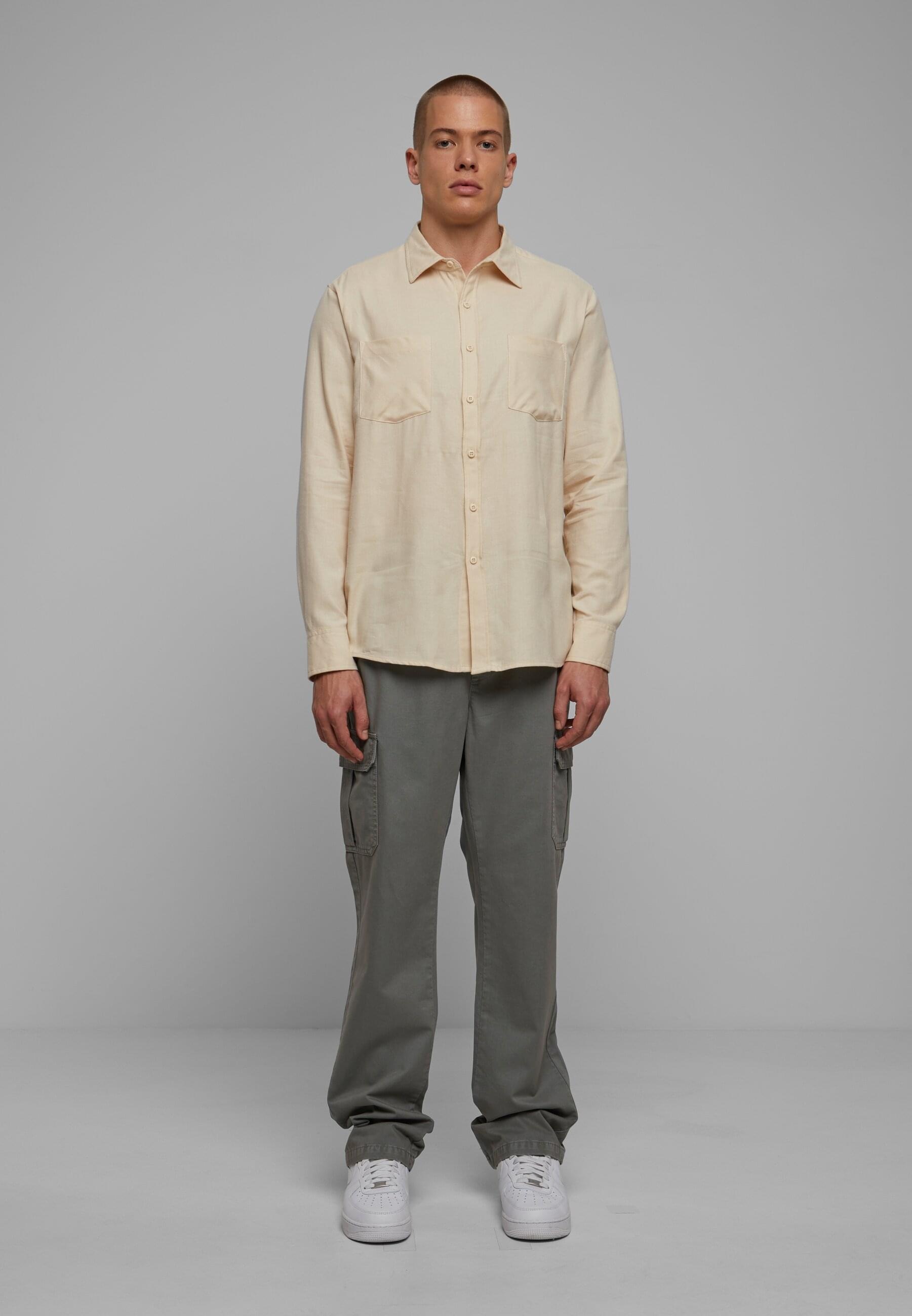 URBAN CLASSICS Langarm-Poloshirt »Urban Classics Herren Flanell Shirt«, (1 tlg.)