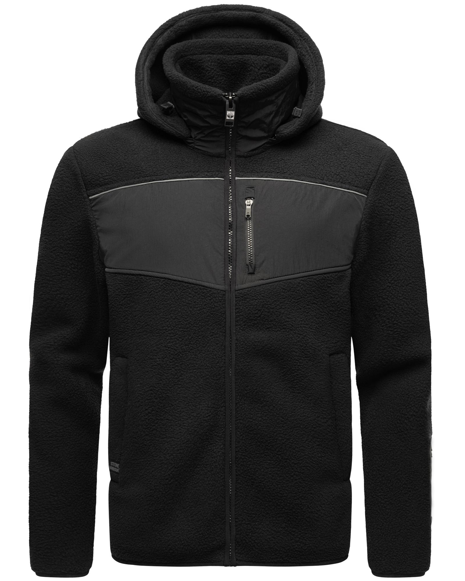 Stone Harbour Fleecejacke »Illian«, mit Kapuze, Sportliche Herren Fleece-Outdoorjacke mit Kapuze