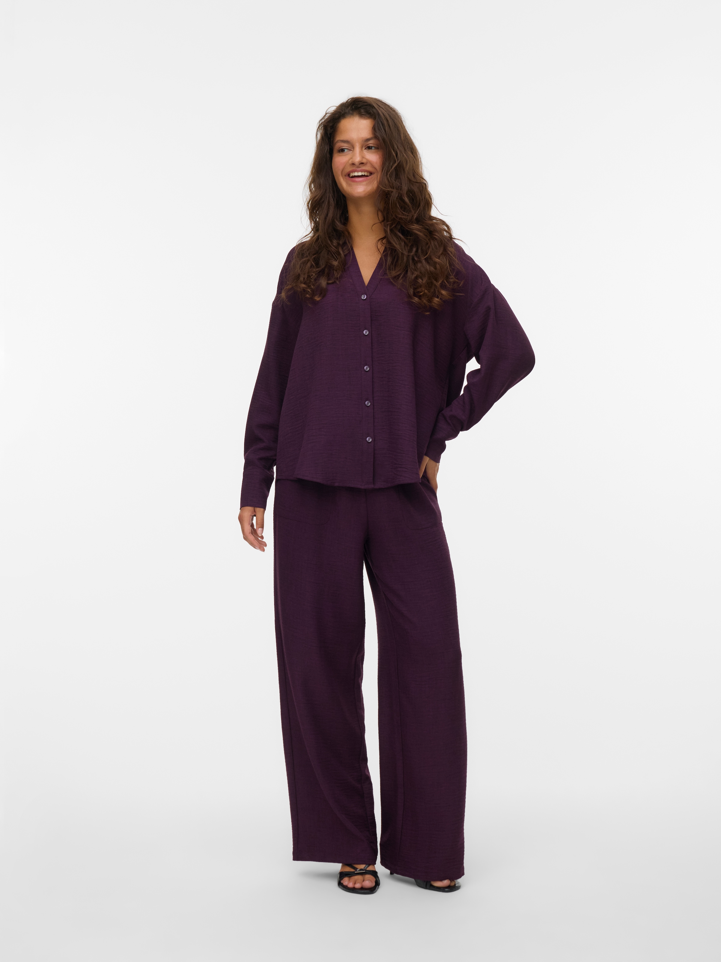Vero Moda Schlupfhose »VMMELANEY HW LOOSE PANT WVN GA NOOS«, Sommerhose