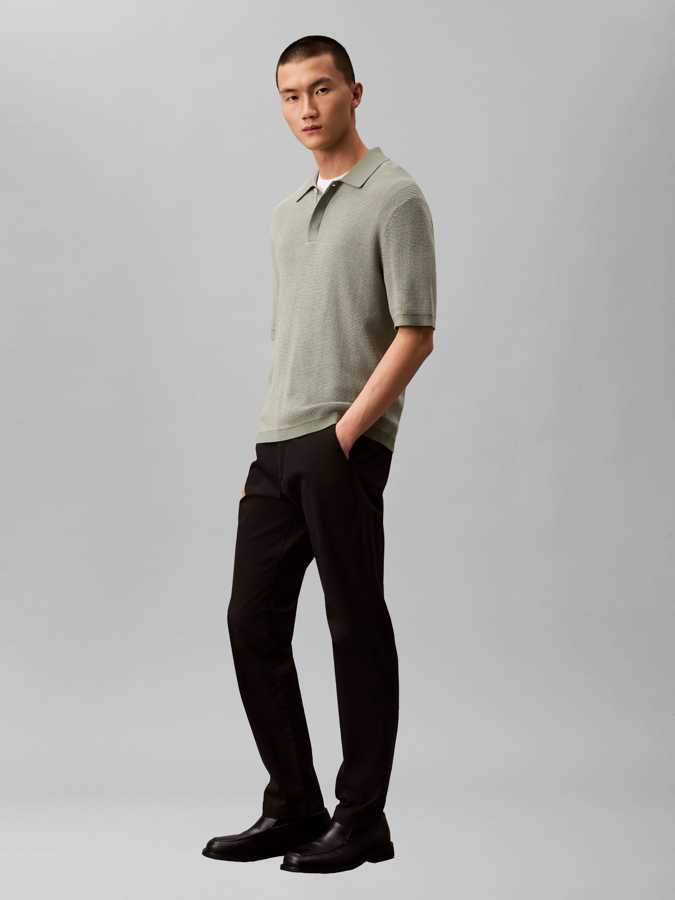 Calvin Klein SLM CTTN STRTCH CHN Chino Pants Black 3