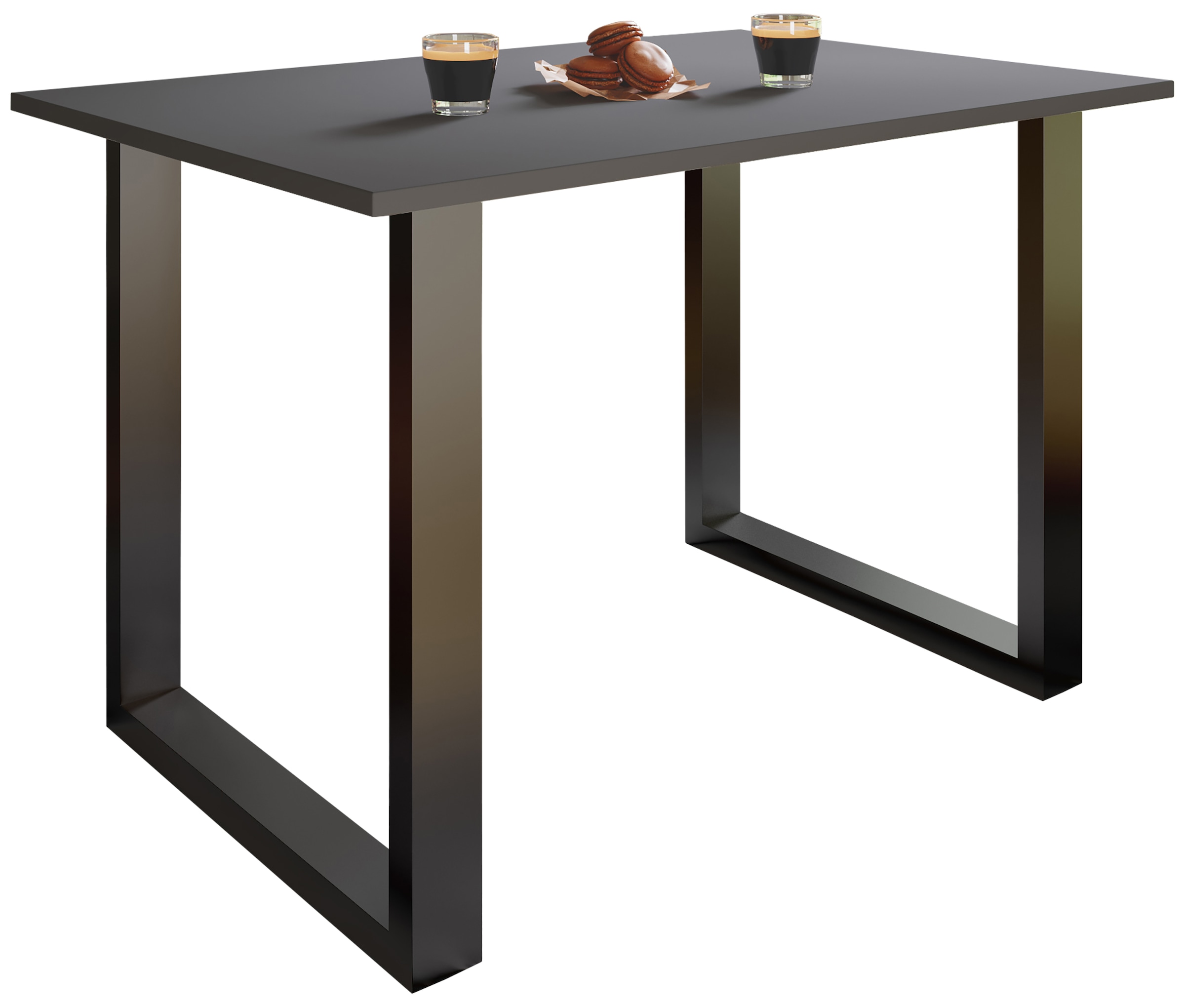 Esstisch VCM "Premium Esstisch Küchentisch Xona X 140x80", schwarz, anthrazit, B:140cm T:80cm, Tische, Esstisch