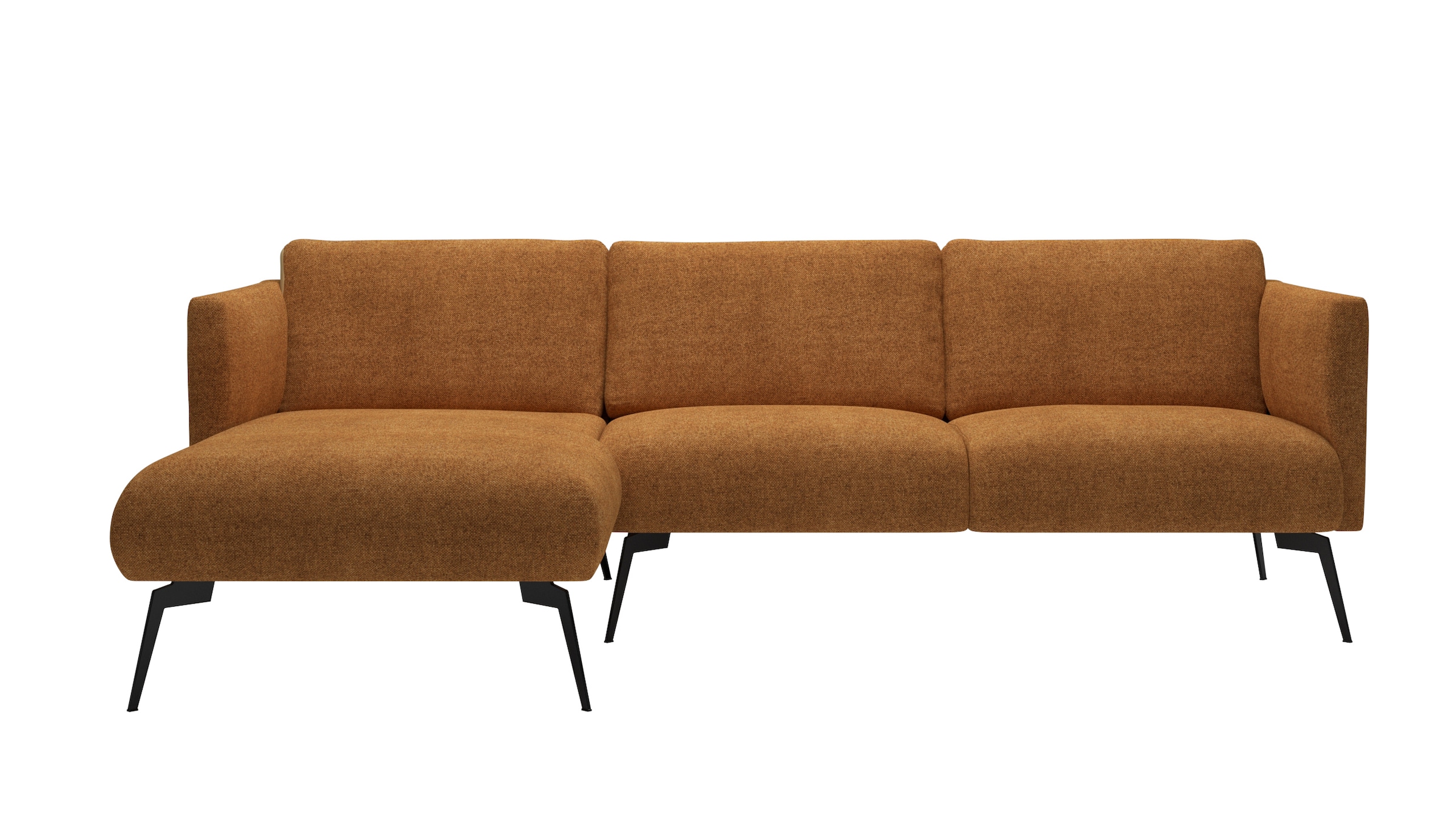 andas Ecksofa Horna, L-Form, mit schwarzen Metallbeinen günstig online kaufen