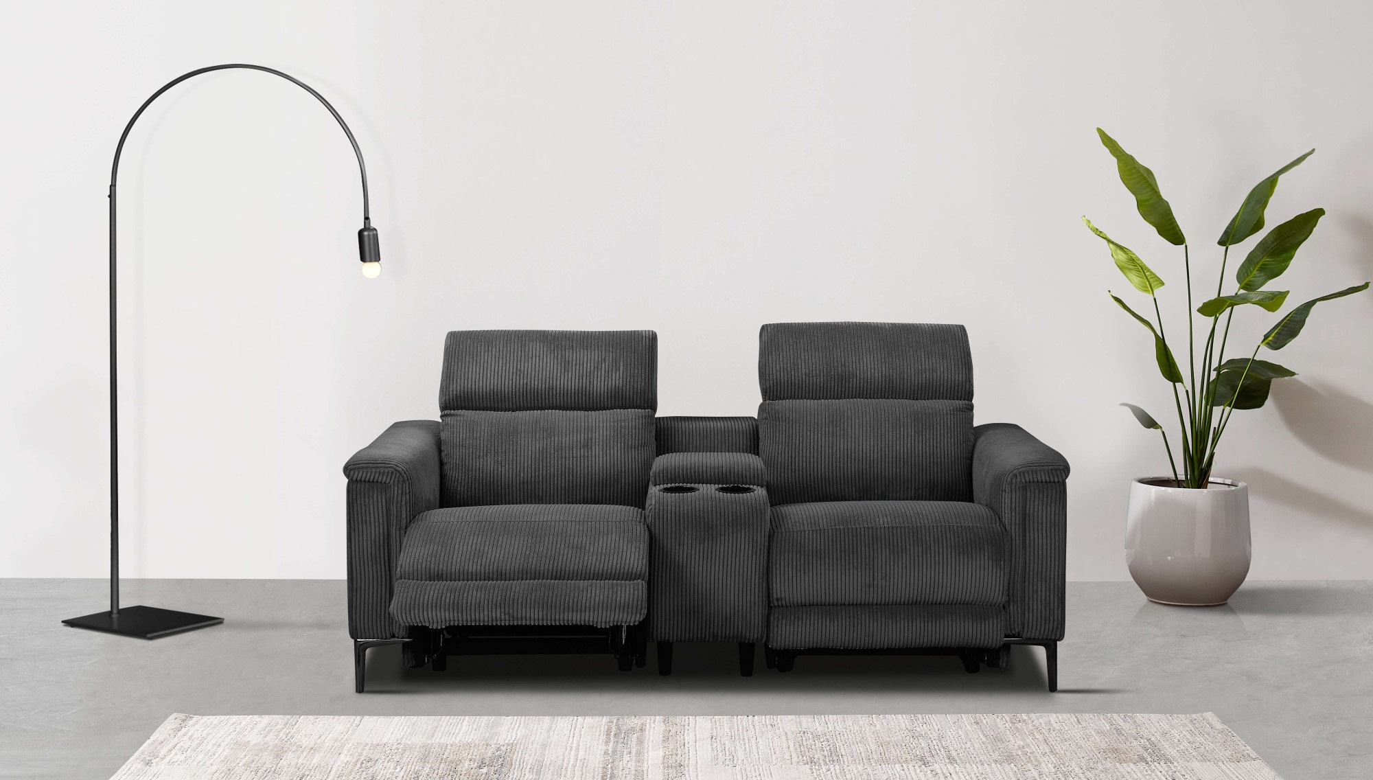 OTTO home 2-Sitzer "LUND Cord, Relaxfunktion, TV-Sessel, manuell/elektrisch günstig online kaufen