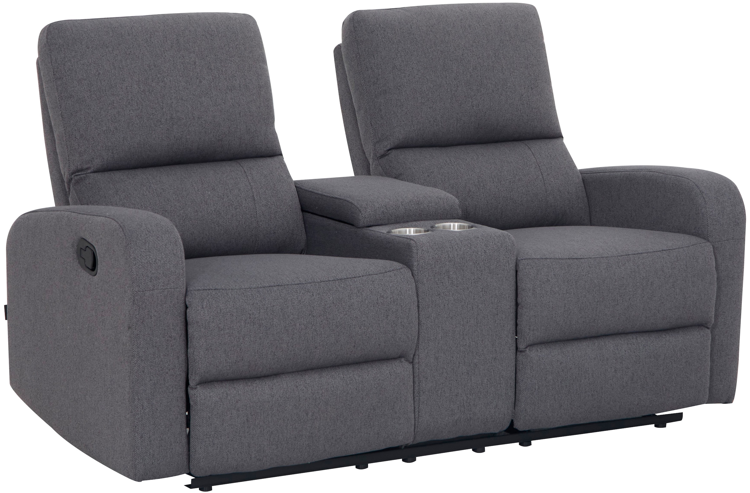 Home affaire 2-Sitzer »TOURNAY, 2er-Kinosofa, Liegesofa, TV-Sessel, Multimedia-Sofa«, mit manueller Relaxfunktion, Getränkehalter, Staufach