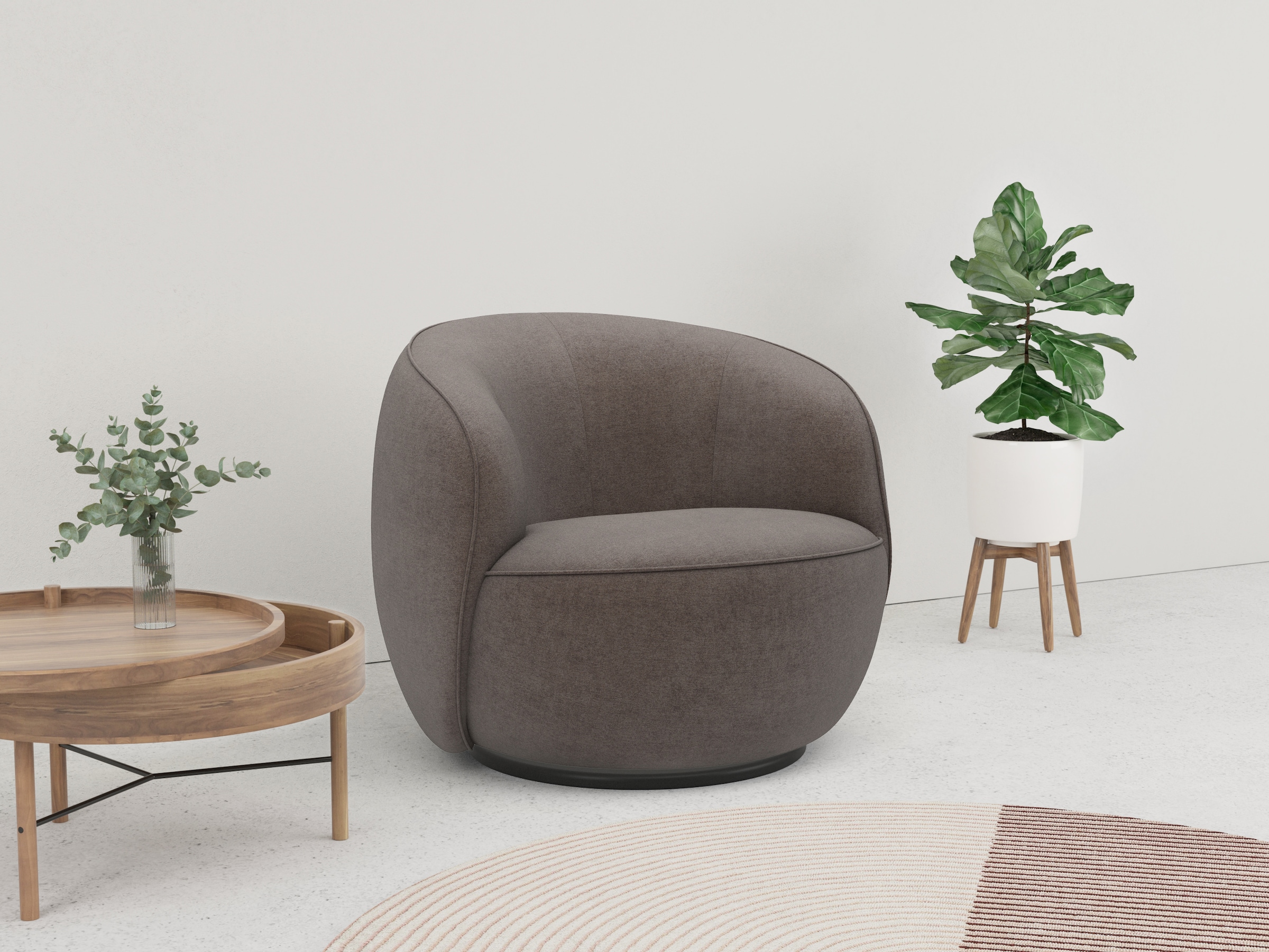 Loungesessel »Effie«, mit 360° Drehfunktion, komfortables Sitzen