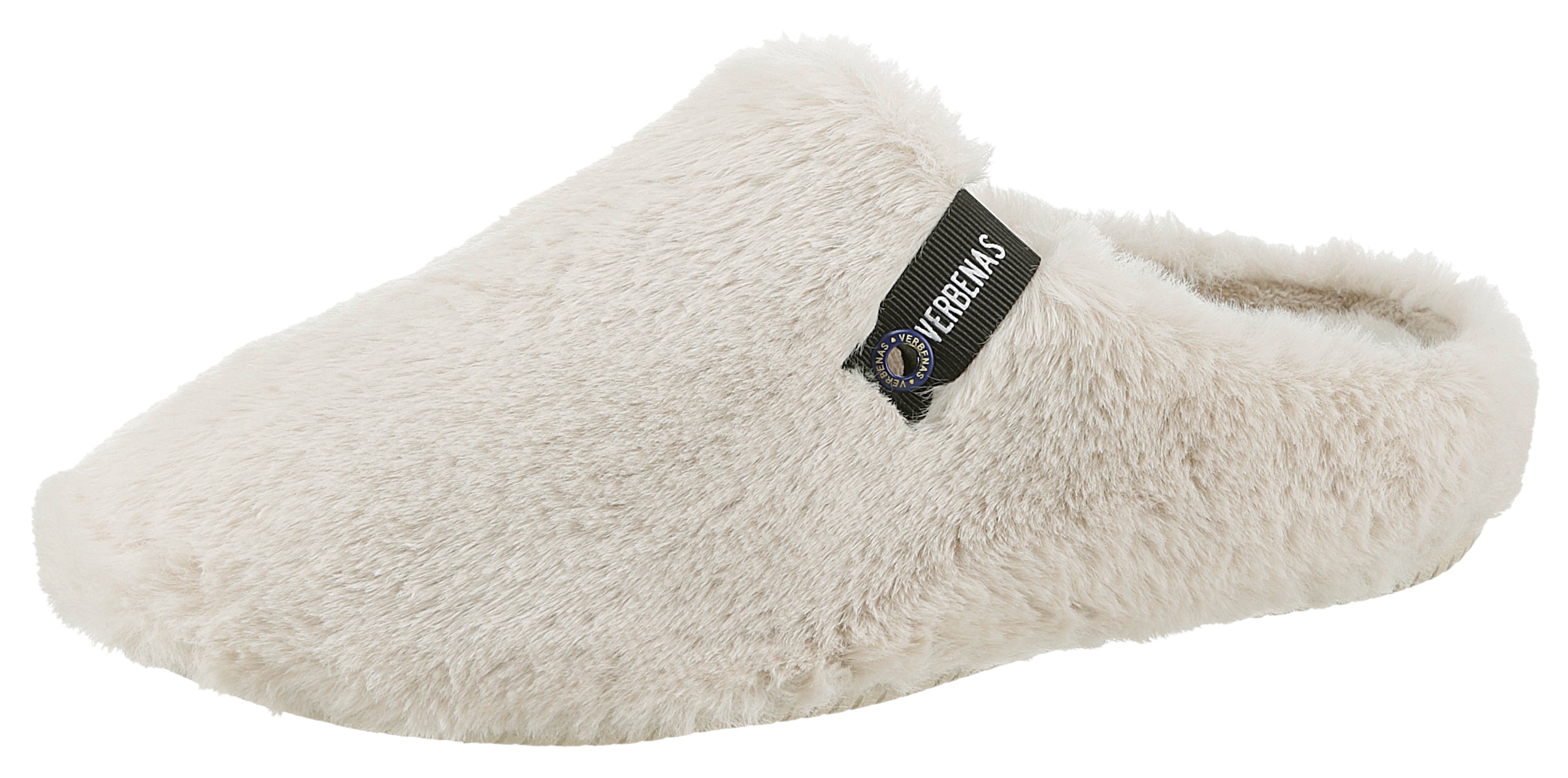 VERBENAS Pantoffel »YORK Gales«, Pantoffel, Hausschuh, Homeslipper in kuscheliger Plüsch-Optik