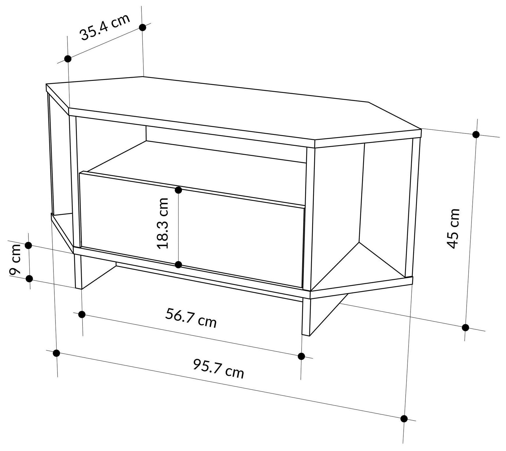 Decortie TV-Schrank »Viva TV Schrank«, (Packung), Einfache Montage, Naturfreundlich, Platzsparend