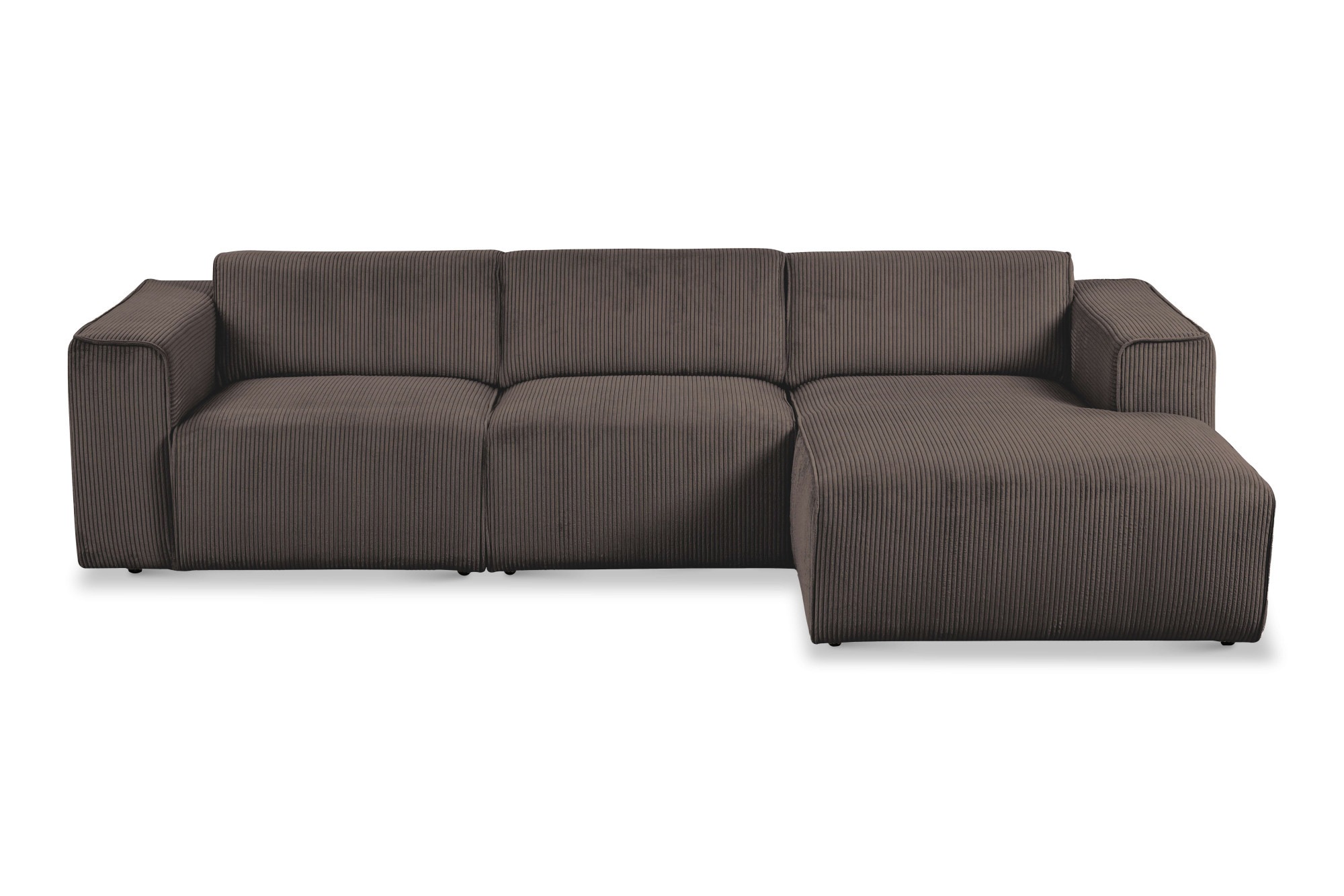 andas Ecksofa "Noord", L-Form, mit Kedernaht, Breite 281 cm, Cord, Struktur günstig online kaufen