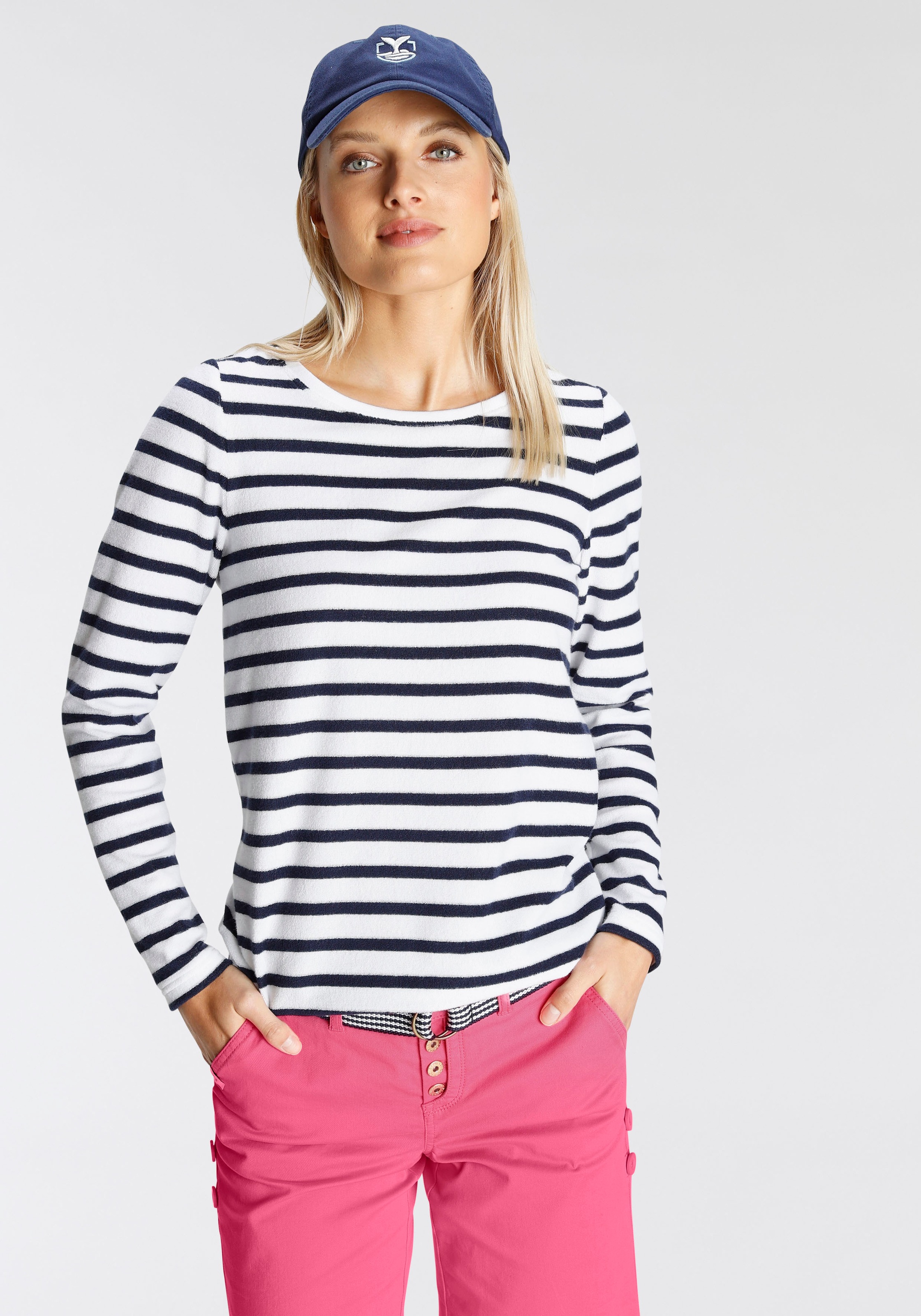 DELMAO Sweatshirt in trendiger Frottee-Ware ---NEUE MARKE!