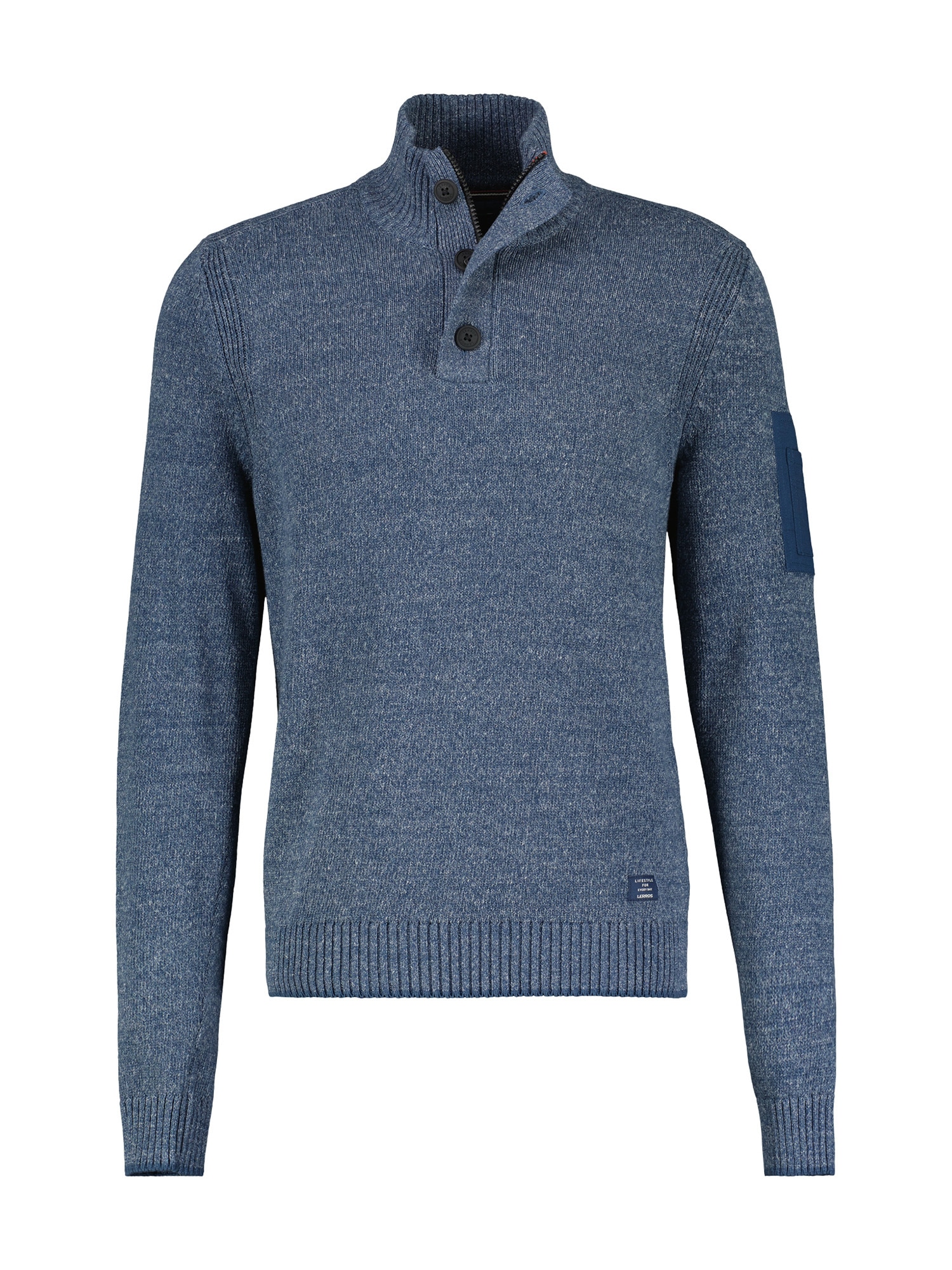 LERROS Strickpullover "LERROS Troyer in lebendiger Strickoptik"