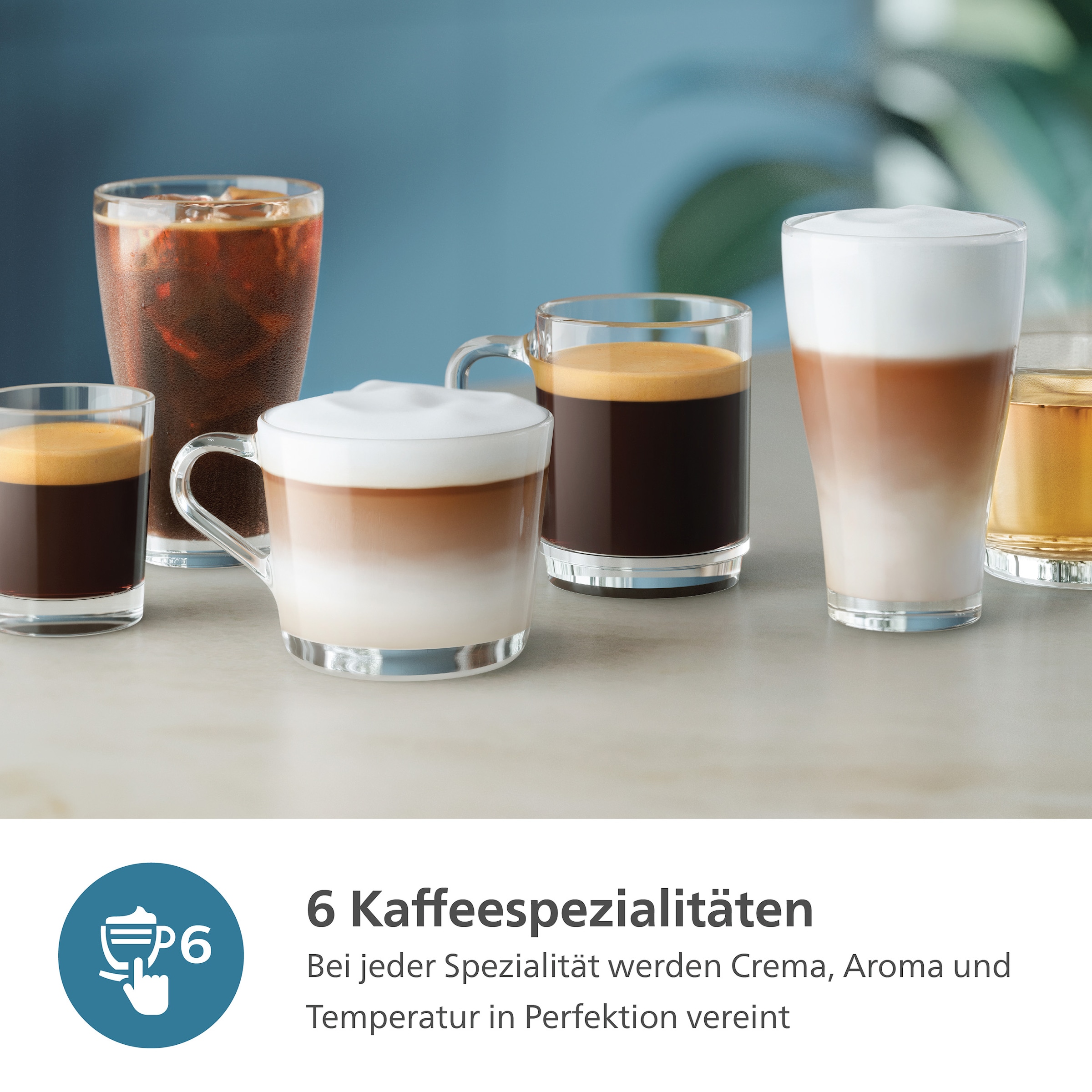 Philips Series«, 3300 Kaffeevollautomat mit LatteGo-Milchsystem, 6 »EP3343/50 | BAUR Weiß/Schwarz Kaffeespezialitäten,
