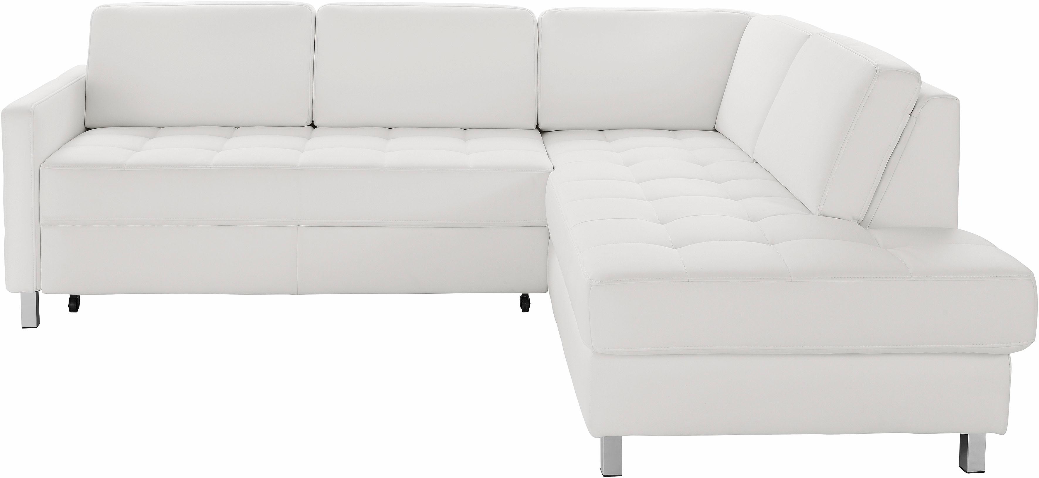 sit&more Ecksofa "Pablo L-Form" wahlweise mit Schlaffunktion und Bettkasten