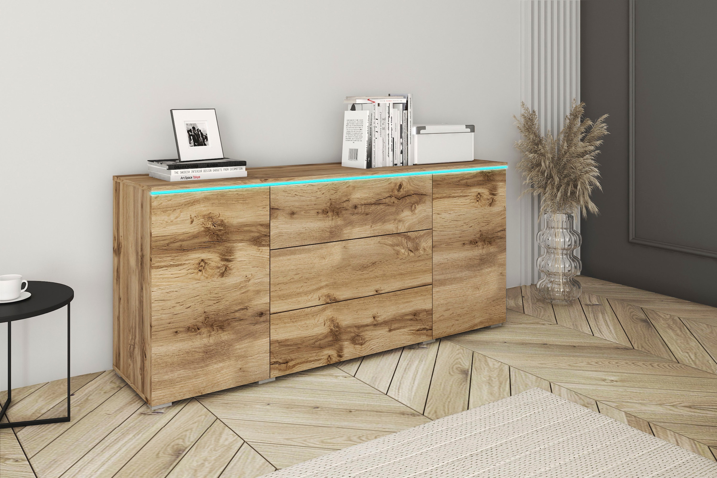 INOSIGN Sideboard "VERA", moderne grifflose Kommode Breite 150 cm, Einlegeböden verstellbar