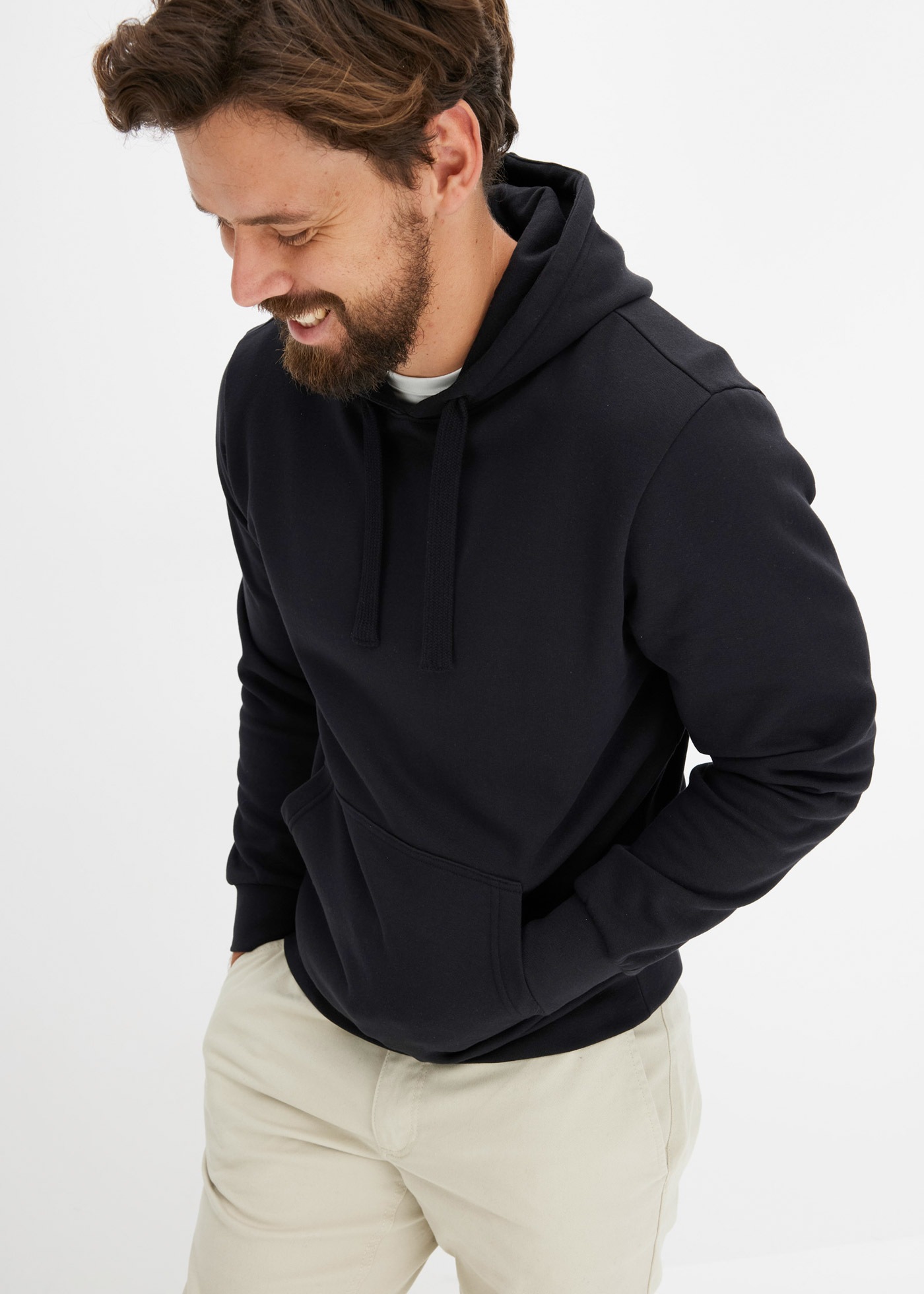 bonprix Hoodie »Hoodie«, Regular Fit, mit Kapuze, aus Baumwolle und Polyester
