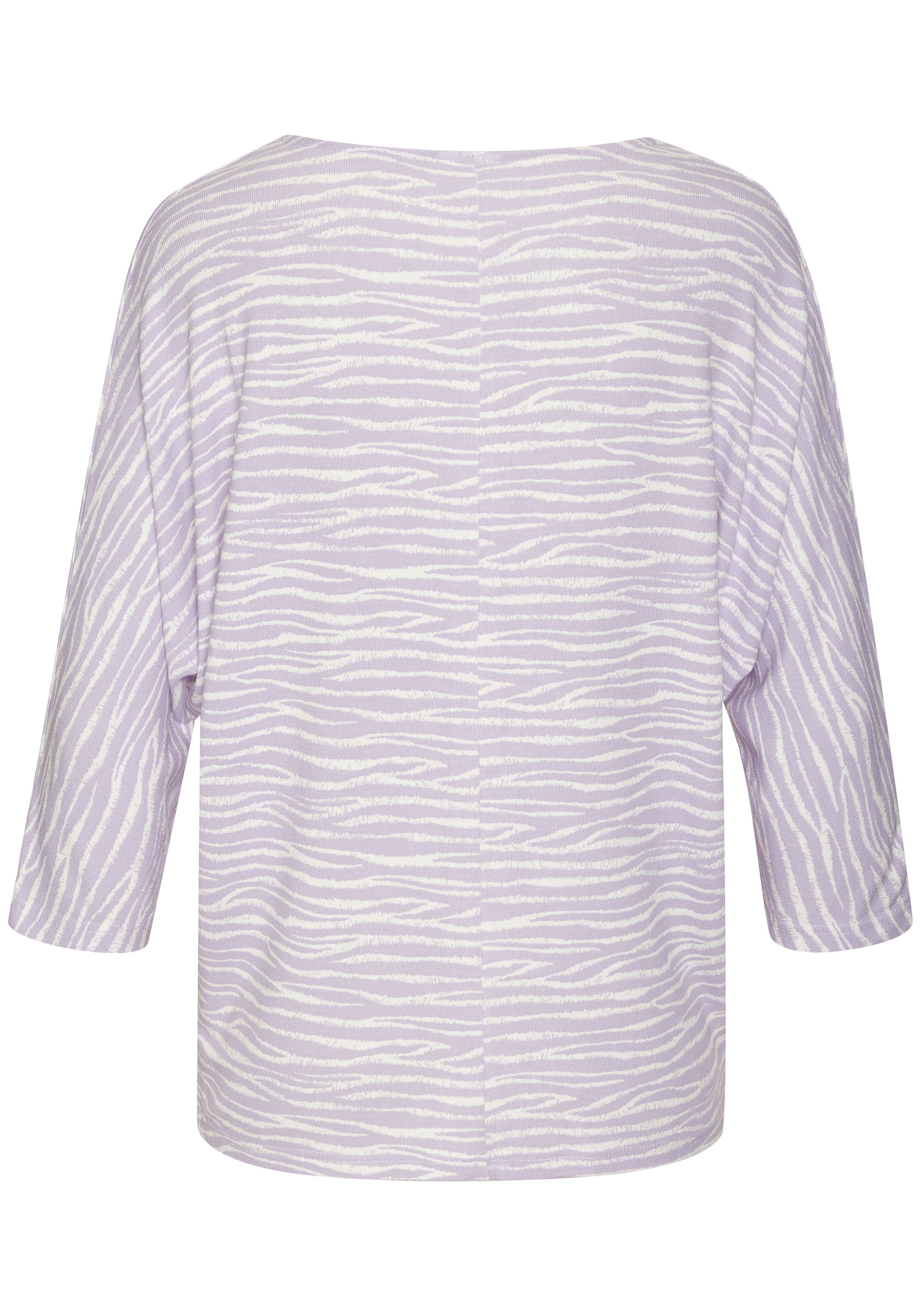 Thumbnail - LASCANA 3/4-Arm-Shirt "mit modischem Zebra-Muster" aus weichem Viskose-Strick